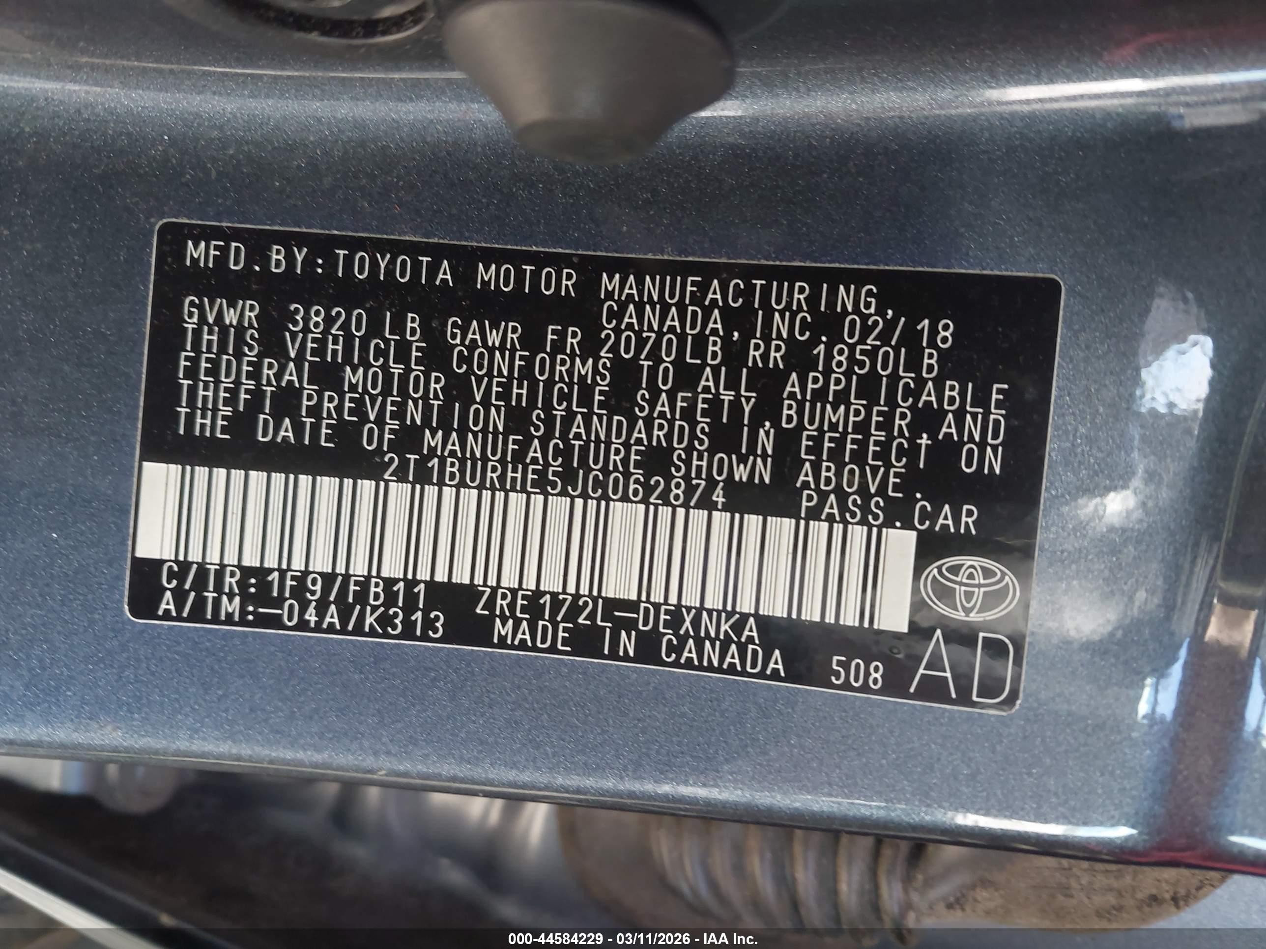 TOYOTA COROLLA image 9