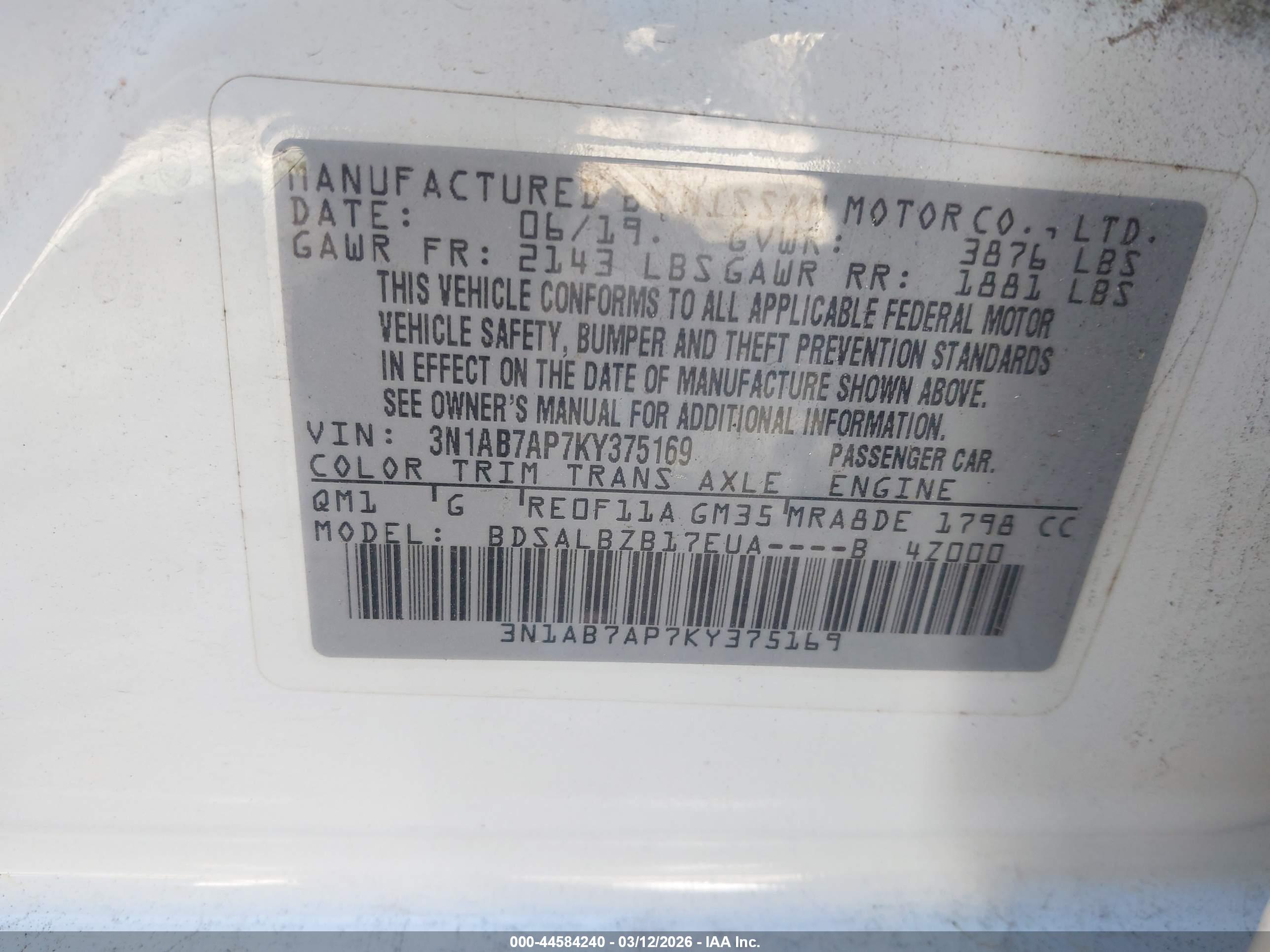 NISSAN SENTRA image 9
