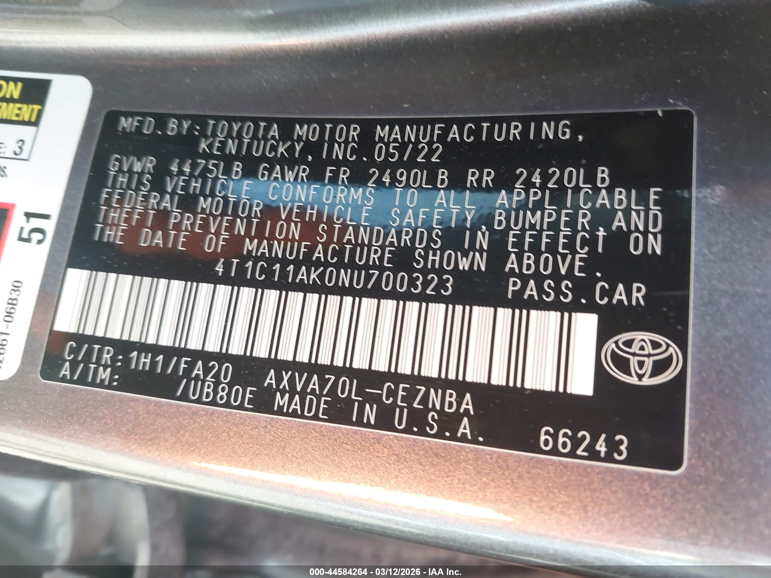TOYOTA CAMRY image 9
