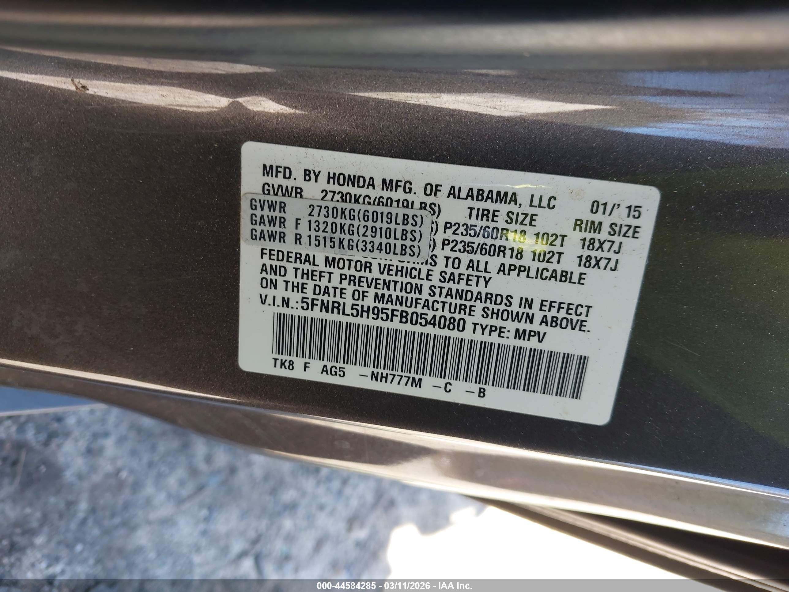 HONDA ODYSSEY image 9