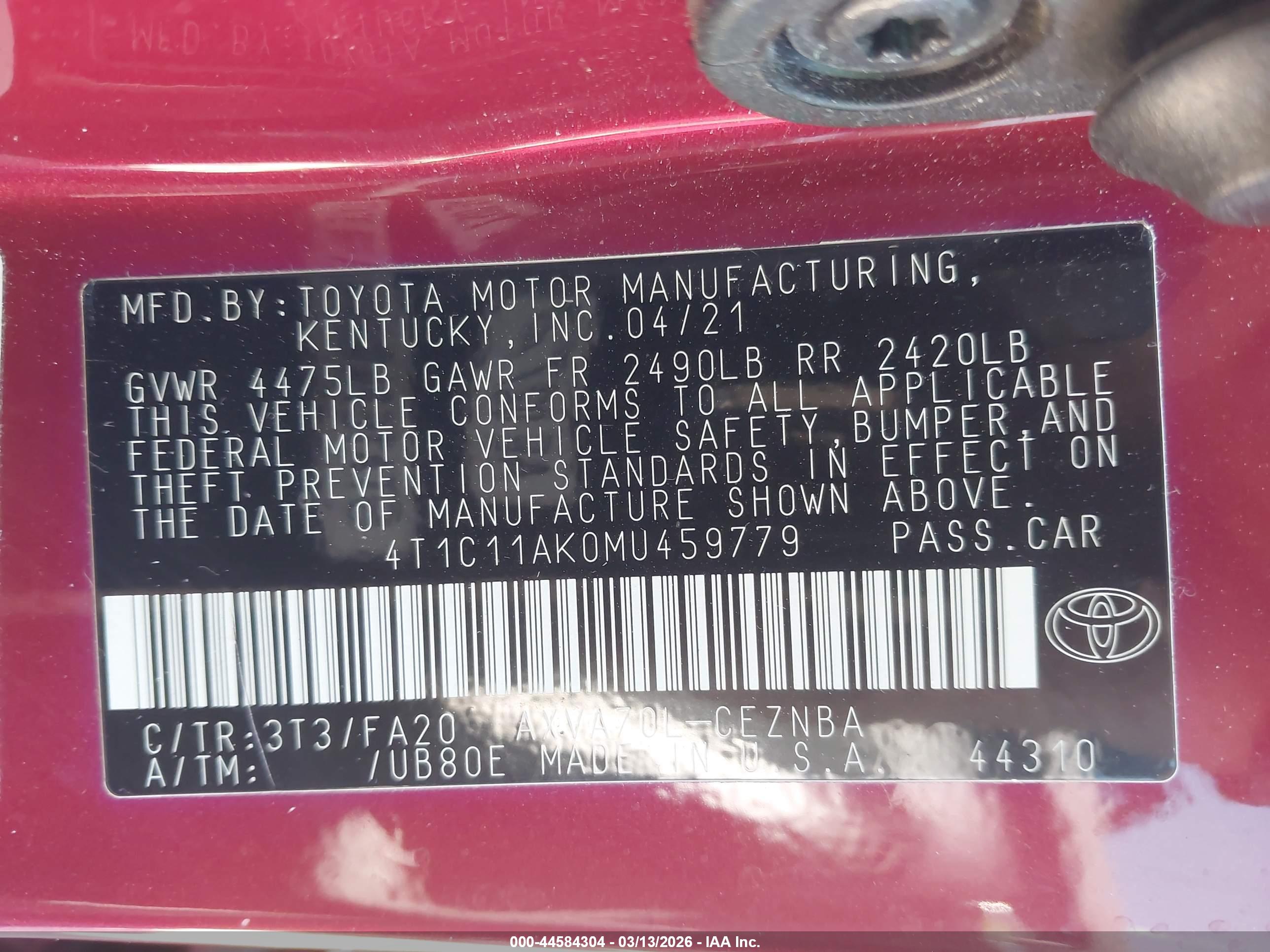 TOYOTA CAMRY image 9