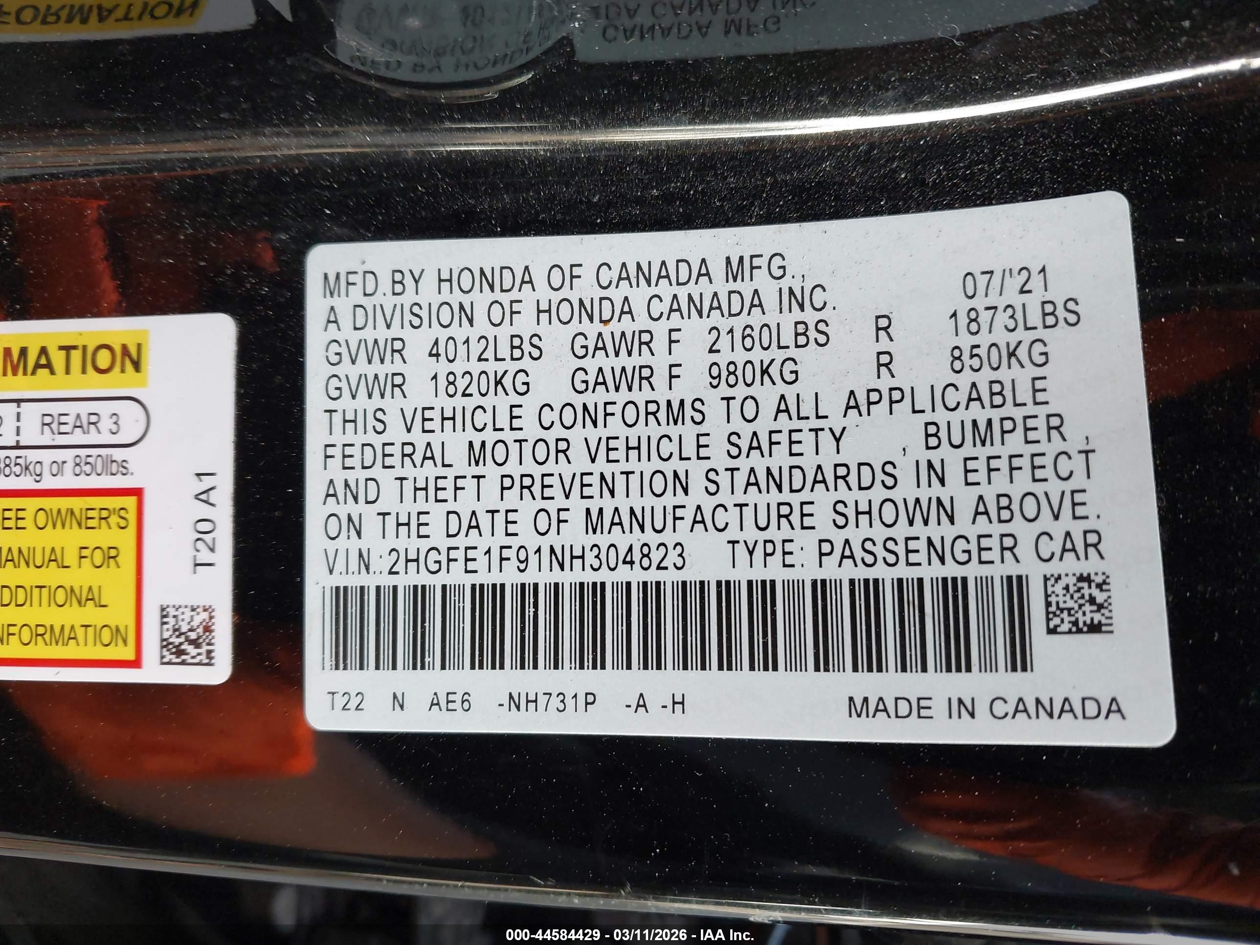 HONDA CIVIC image 9