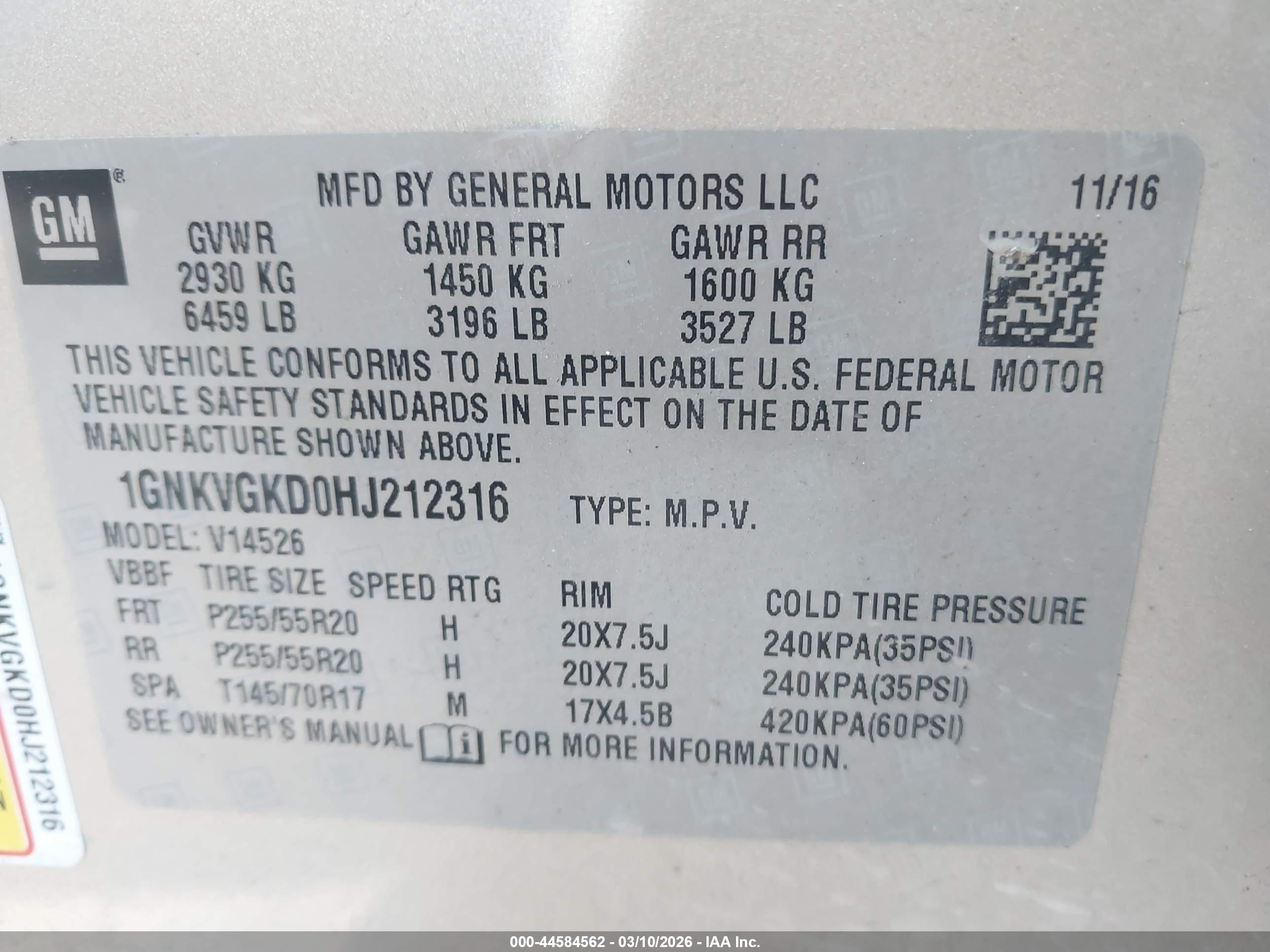 CHEVROLET TRAVERSE image 9