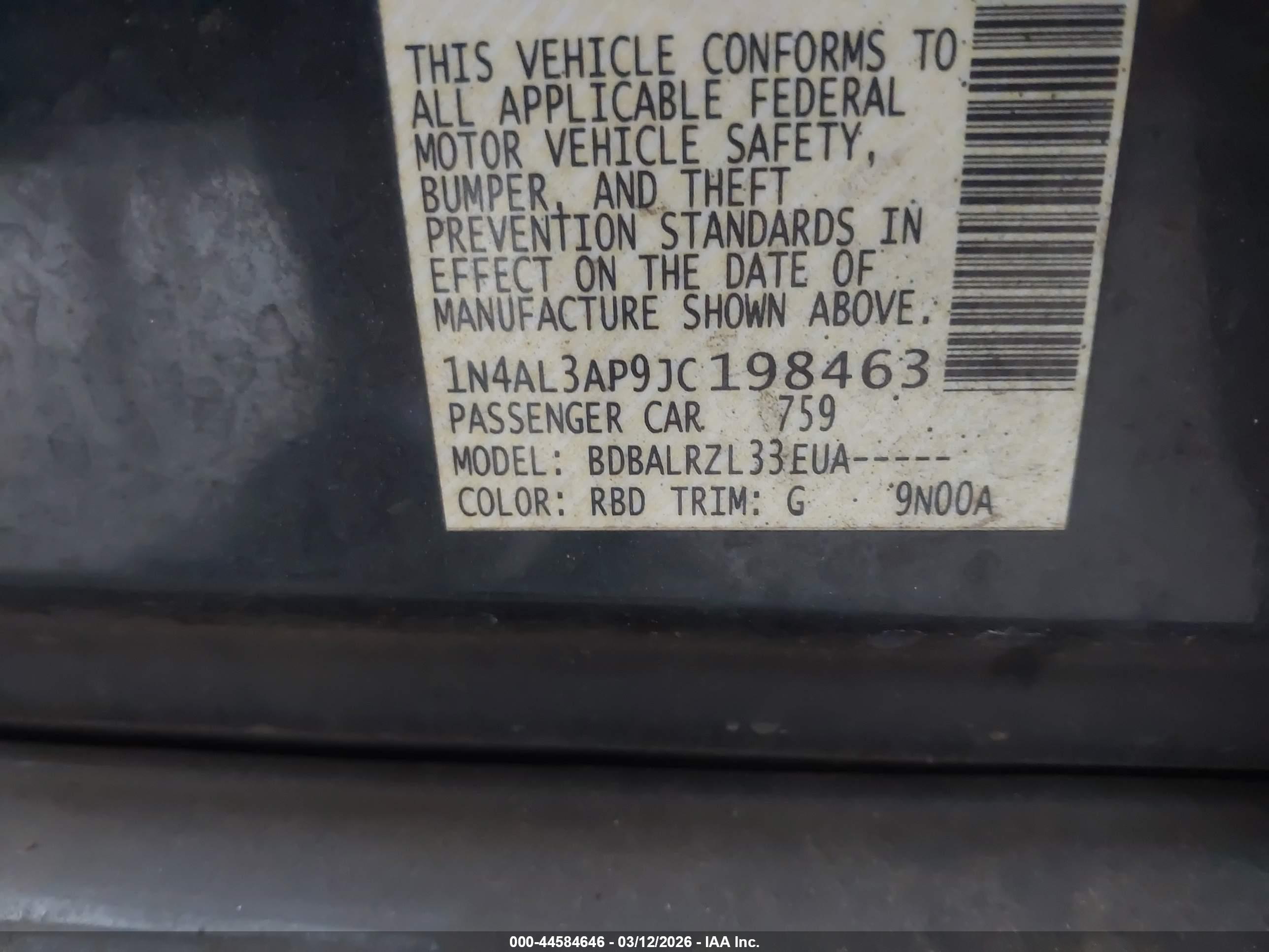 NISSAN ALTIMA image 9