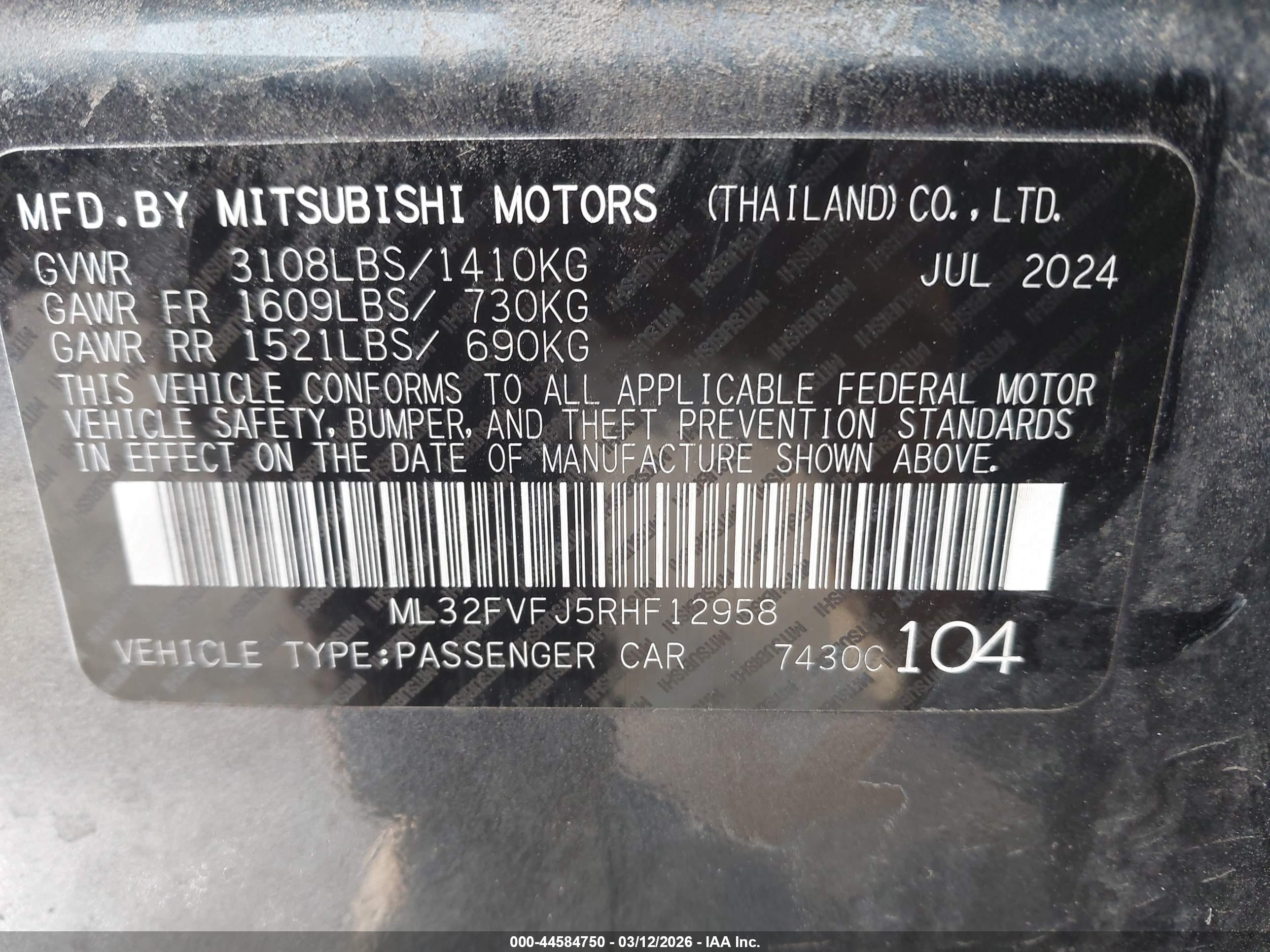 MITSUBISHI MIRAGE image 9