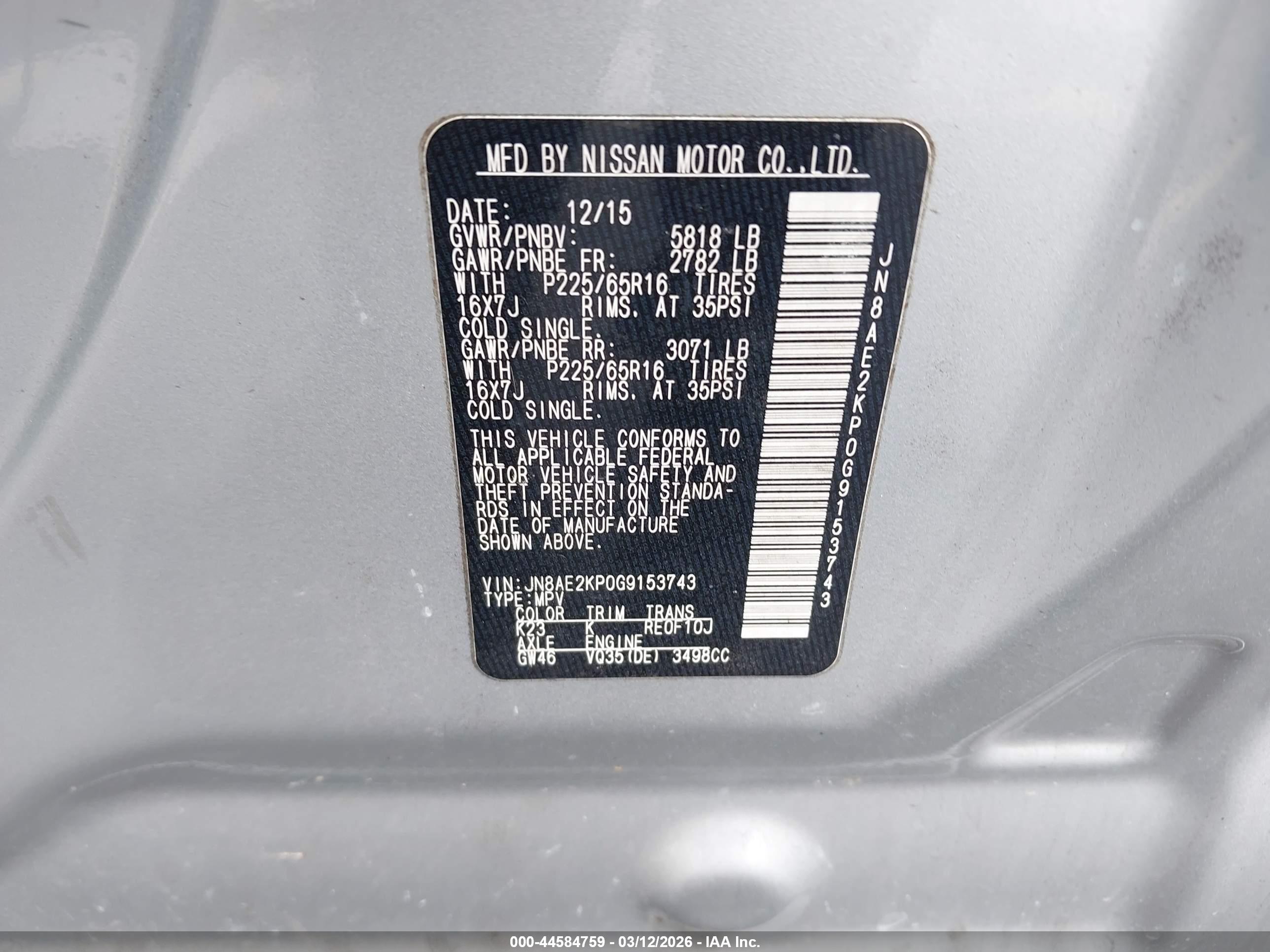NISSAN QUEST image 9