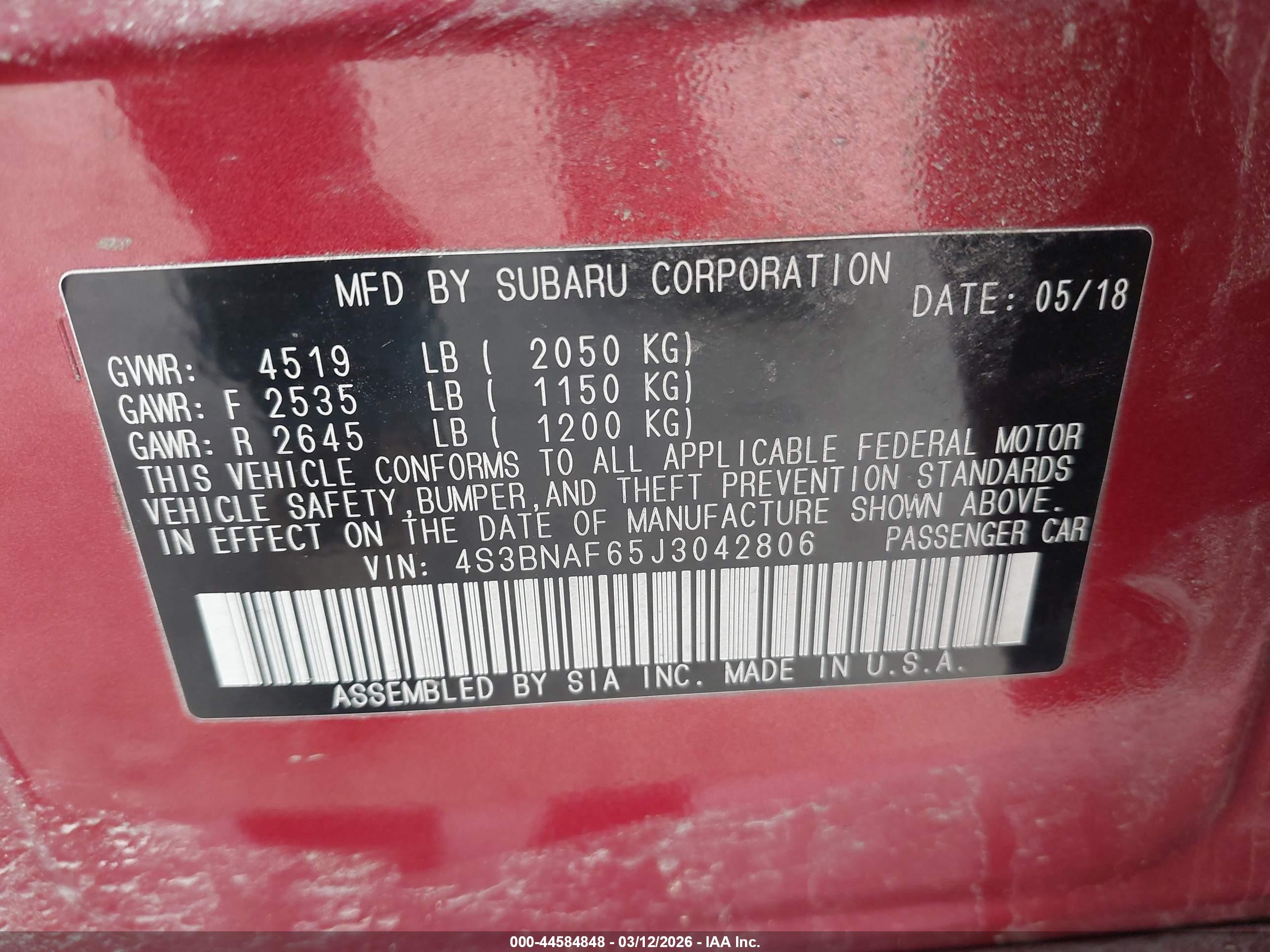 SUBARU LEGACY image 9