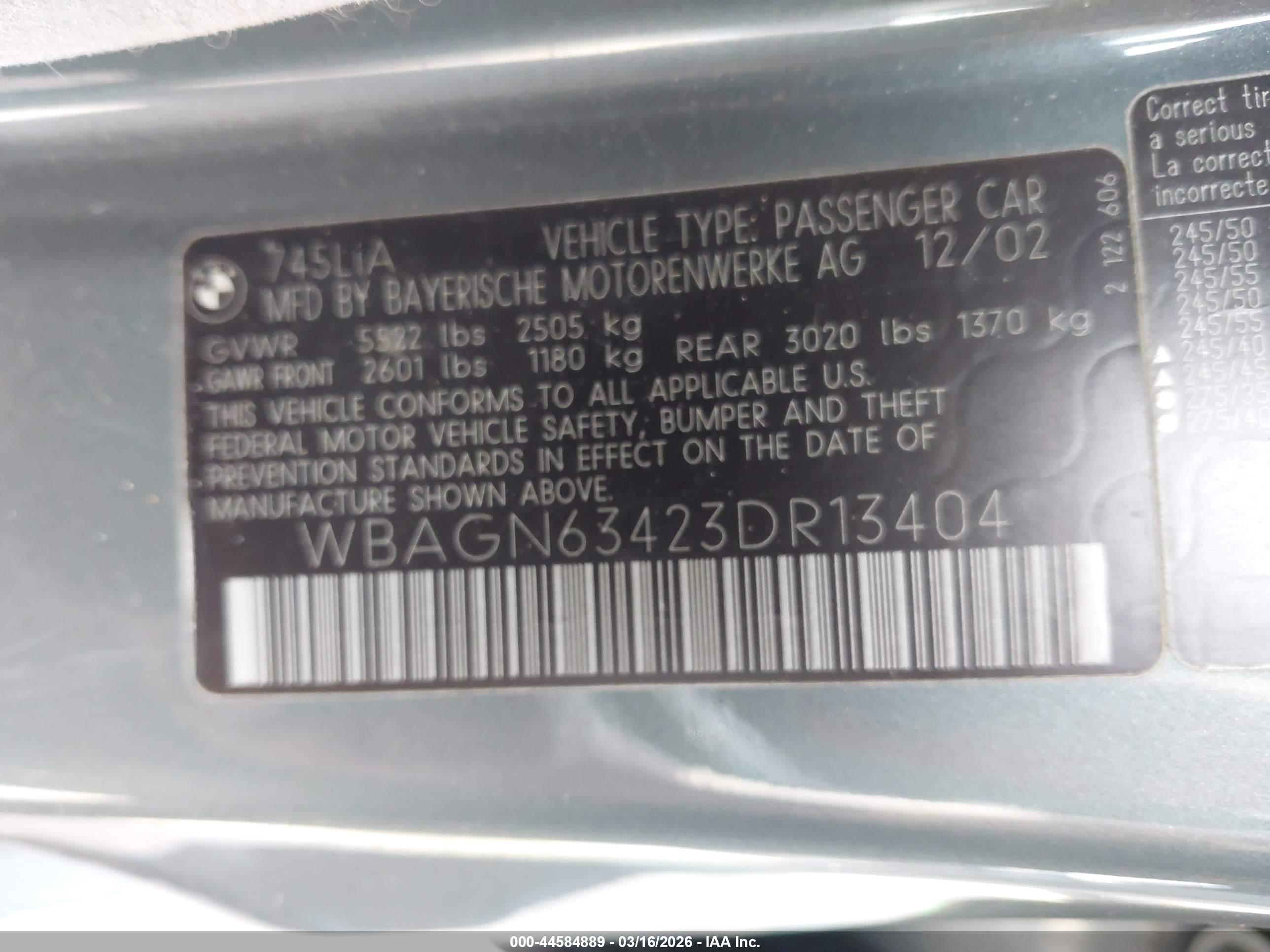 BMW 745LI image 9