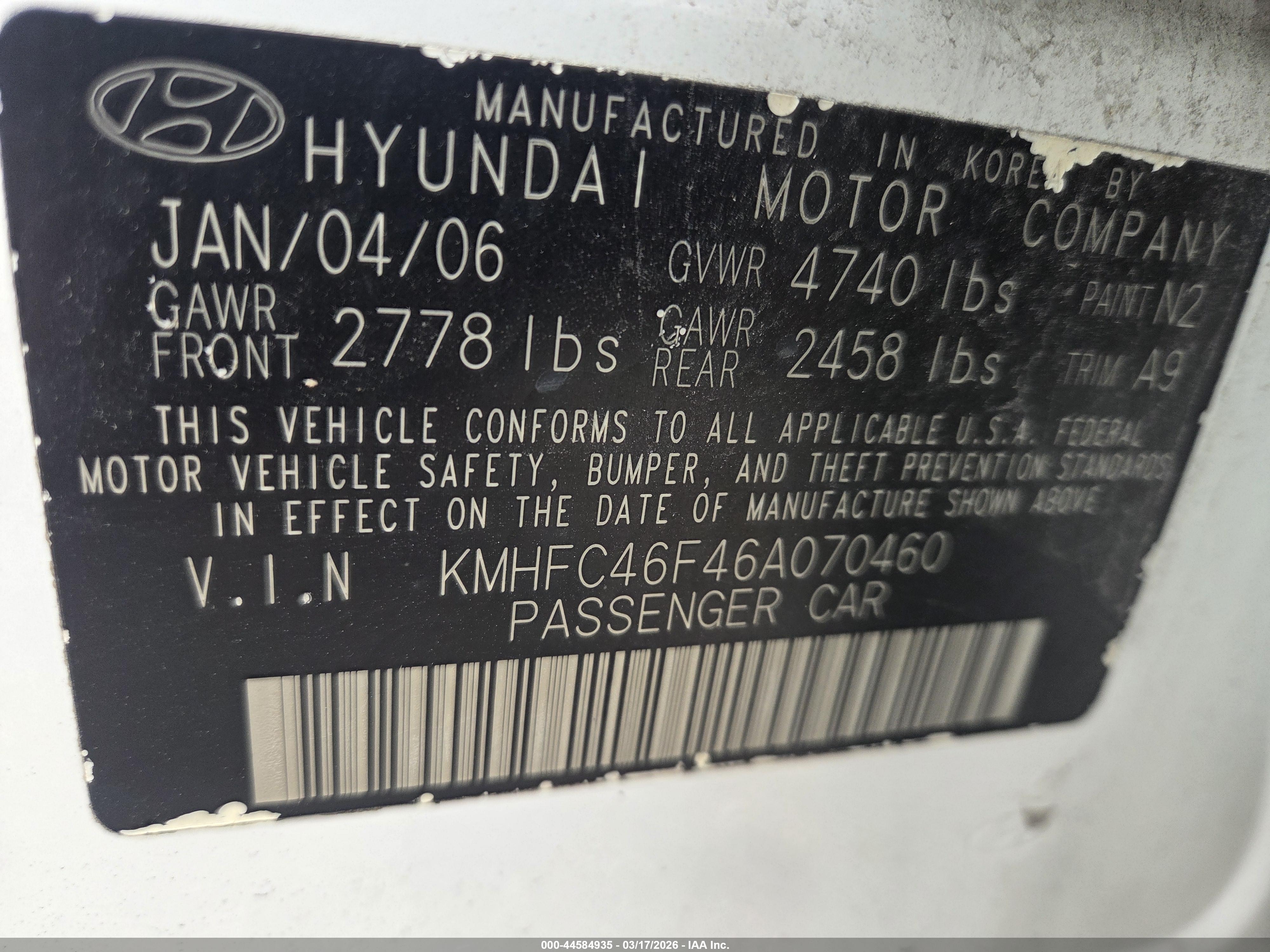 HYUNDAI AZERA image 9