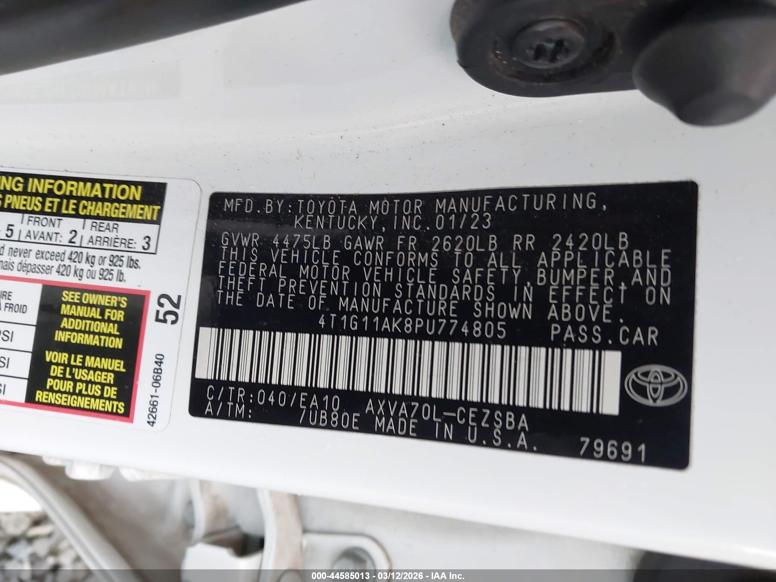 TOYOTA CAMRY image 9