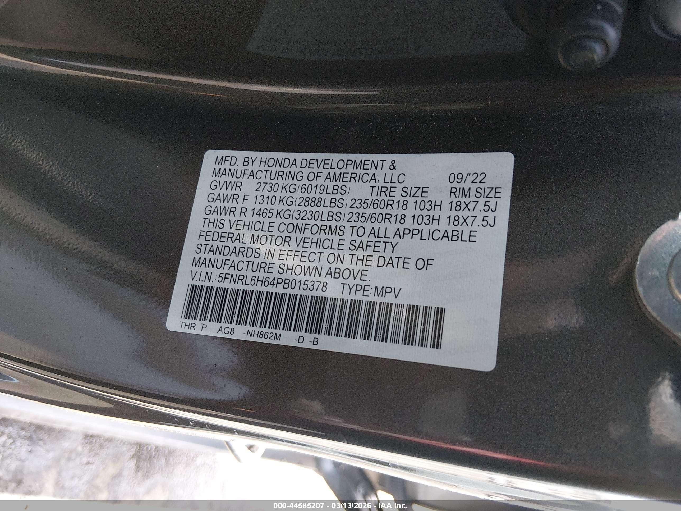 HONDA ODYSSEY image 9