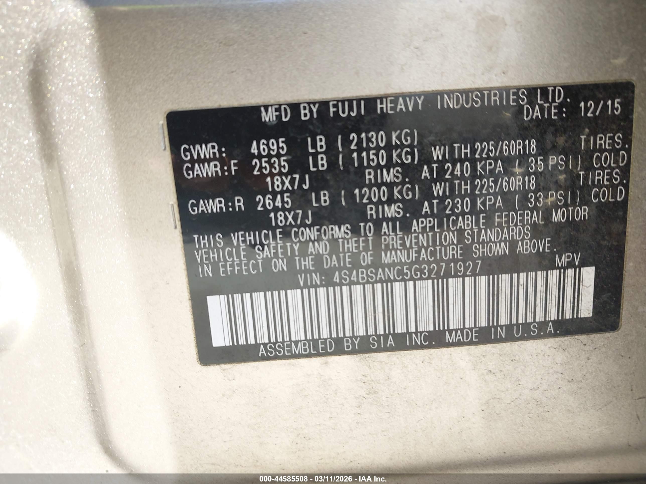 SUBARU OUTBACK image 9