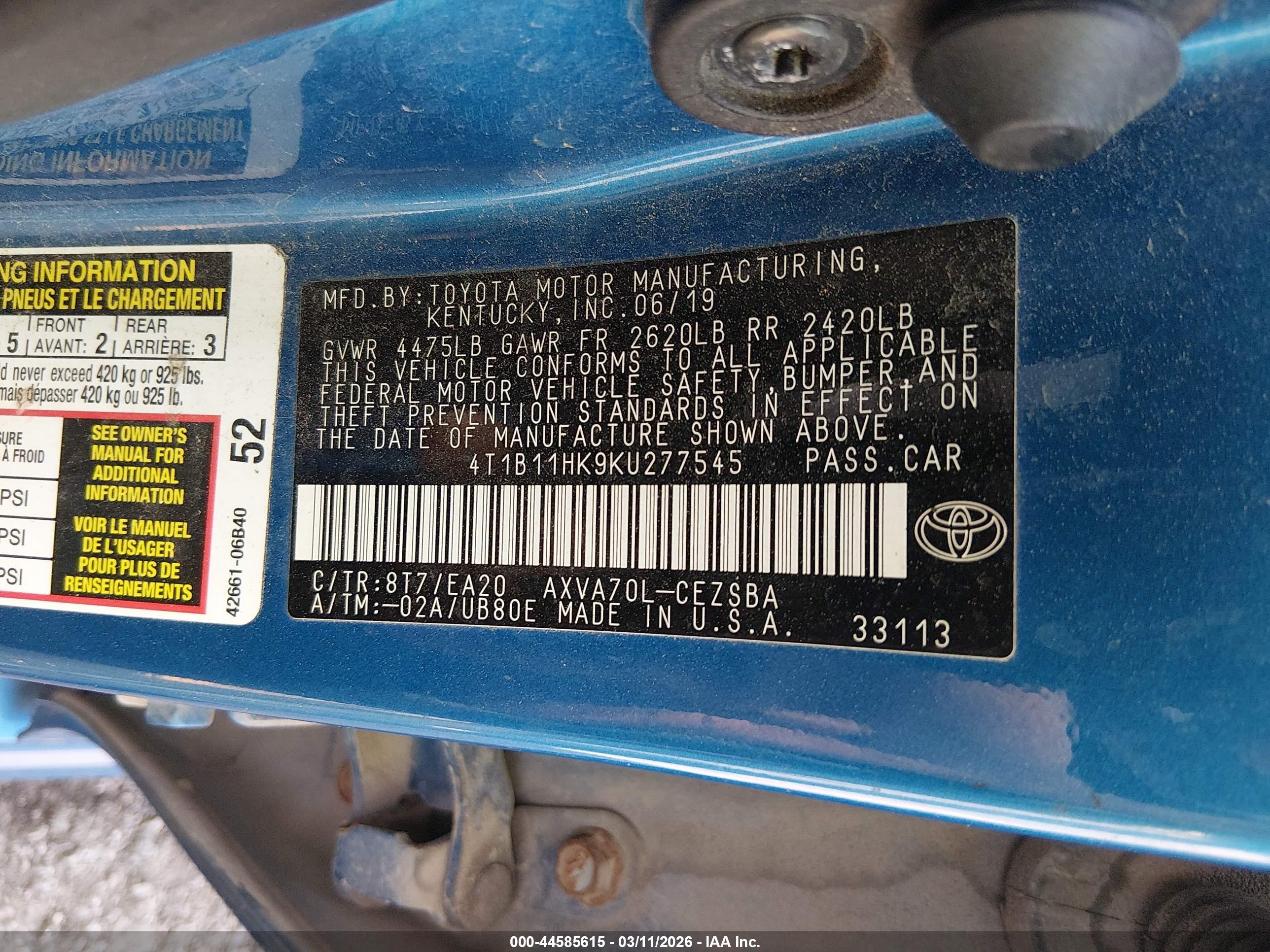 TOYOTA CAMRY image 9
