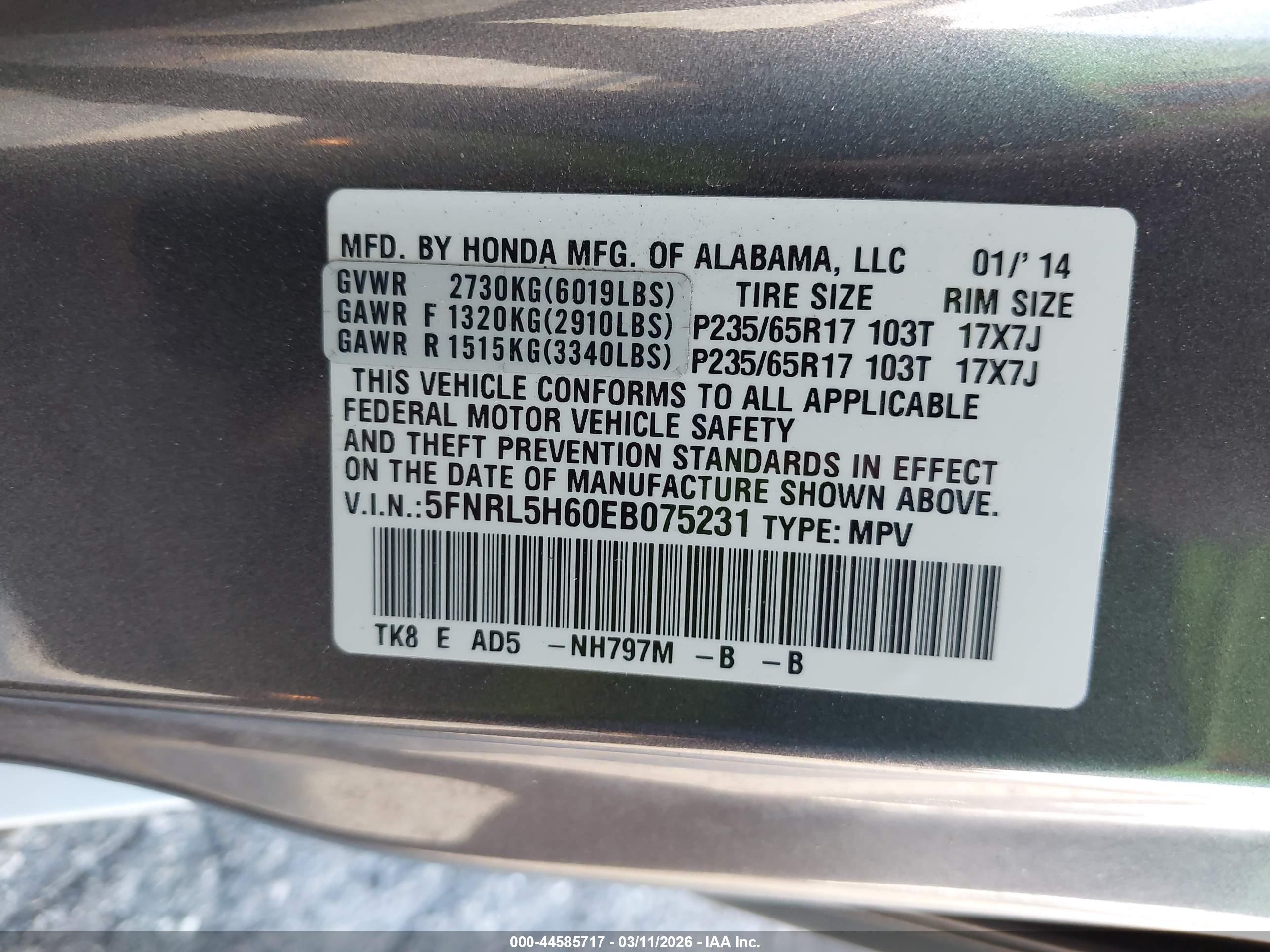 HONDA ODYSSEY image 9