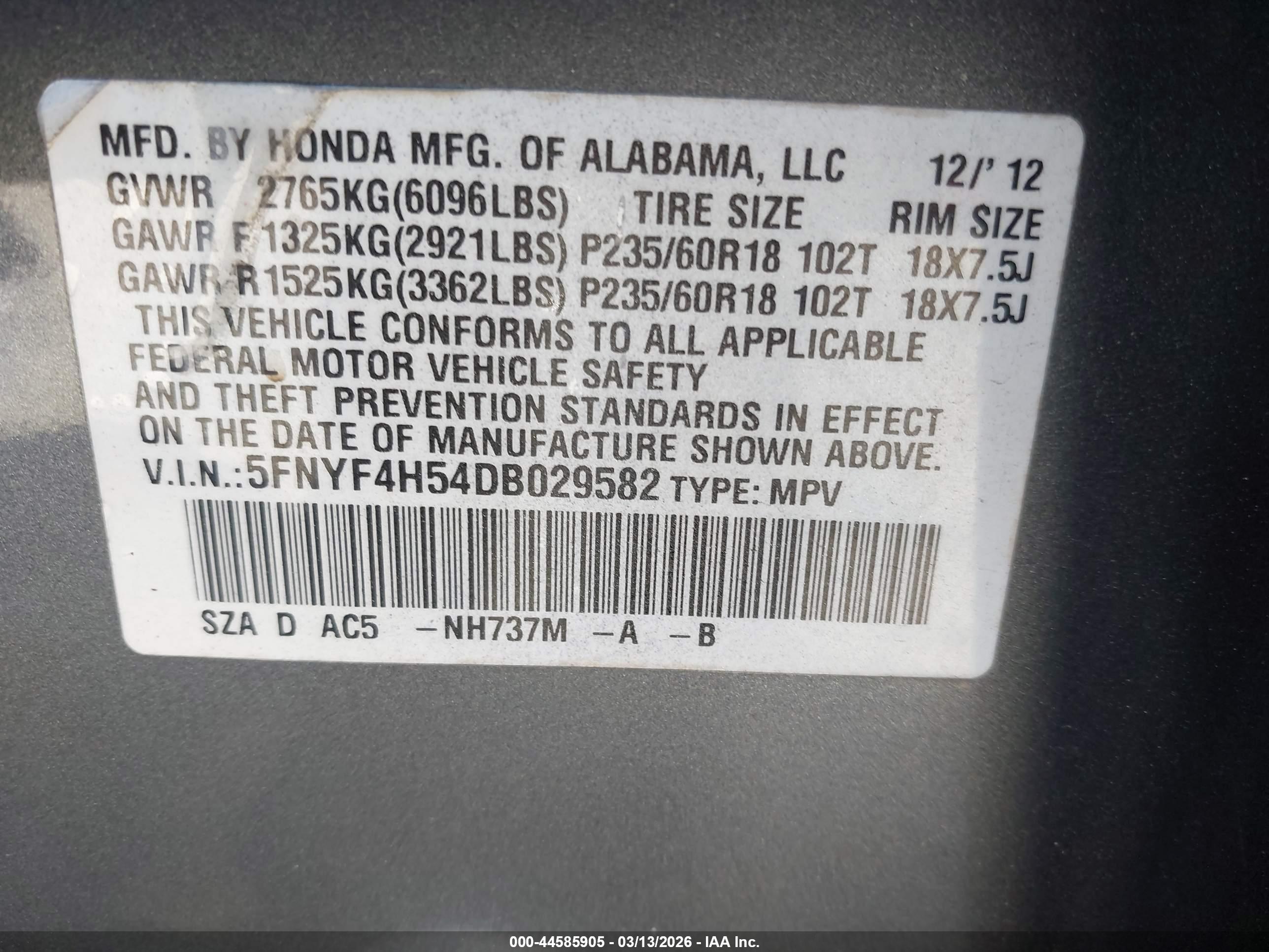 HONDA PILOT image 9