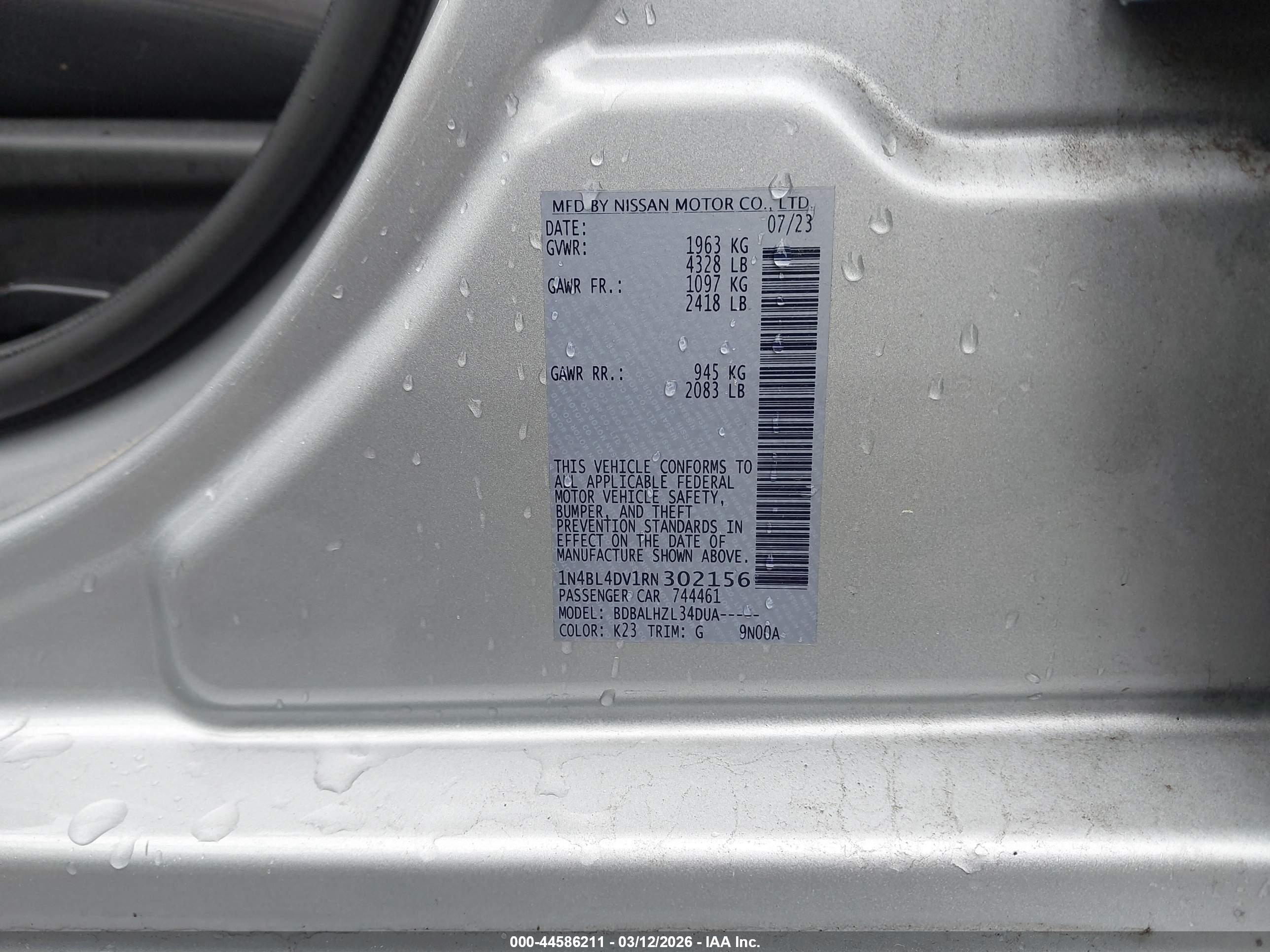 NISSAN ALTIMA image 9