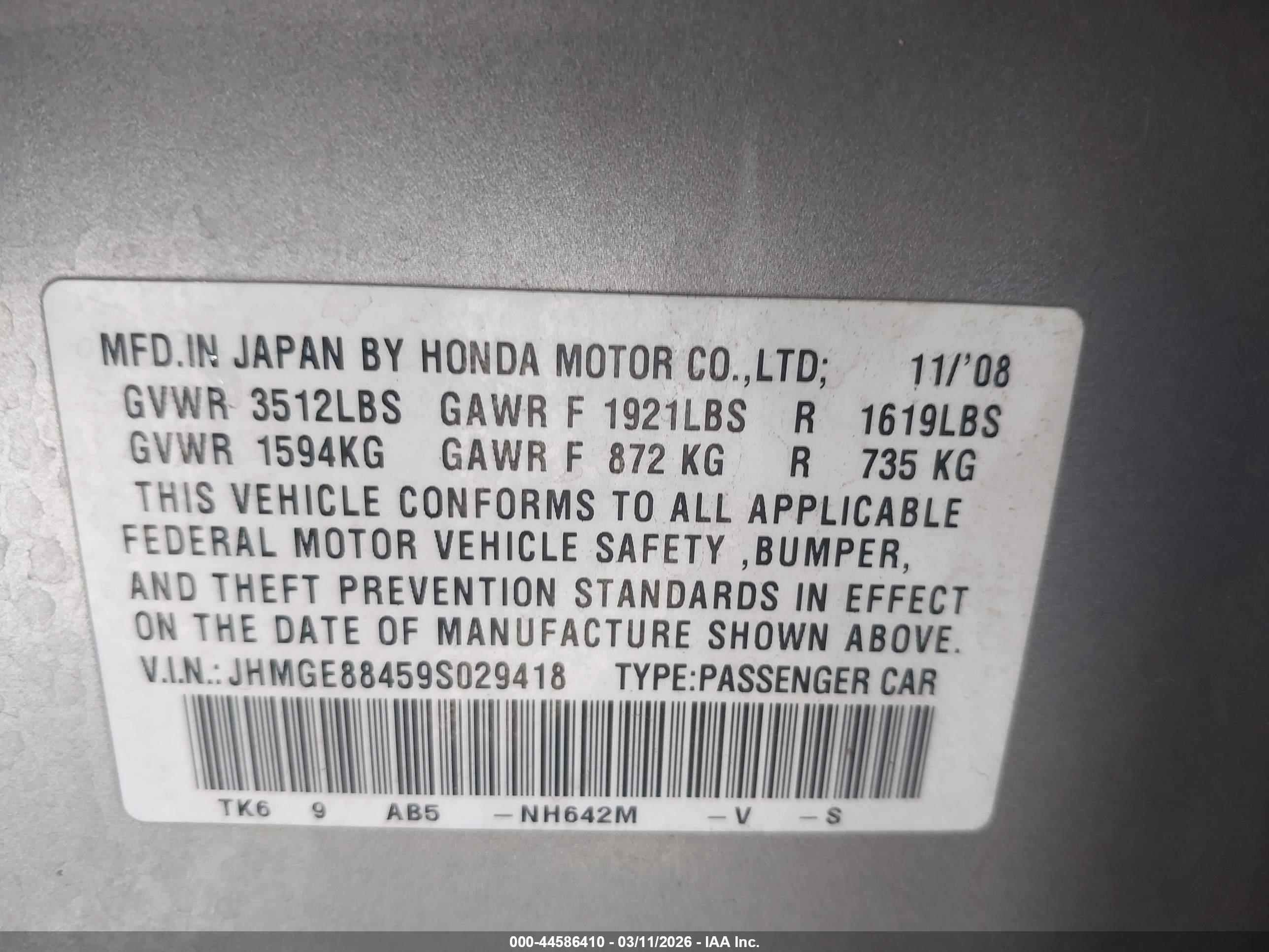 HONDA FIT image 9