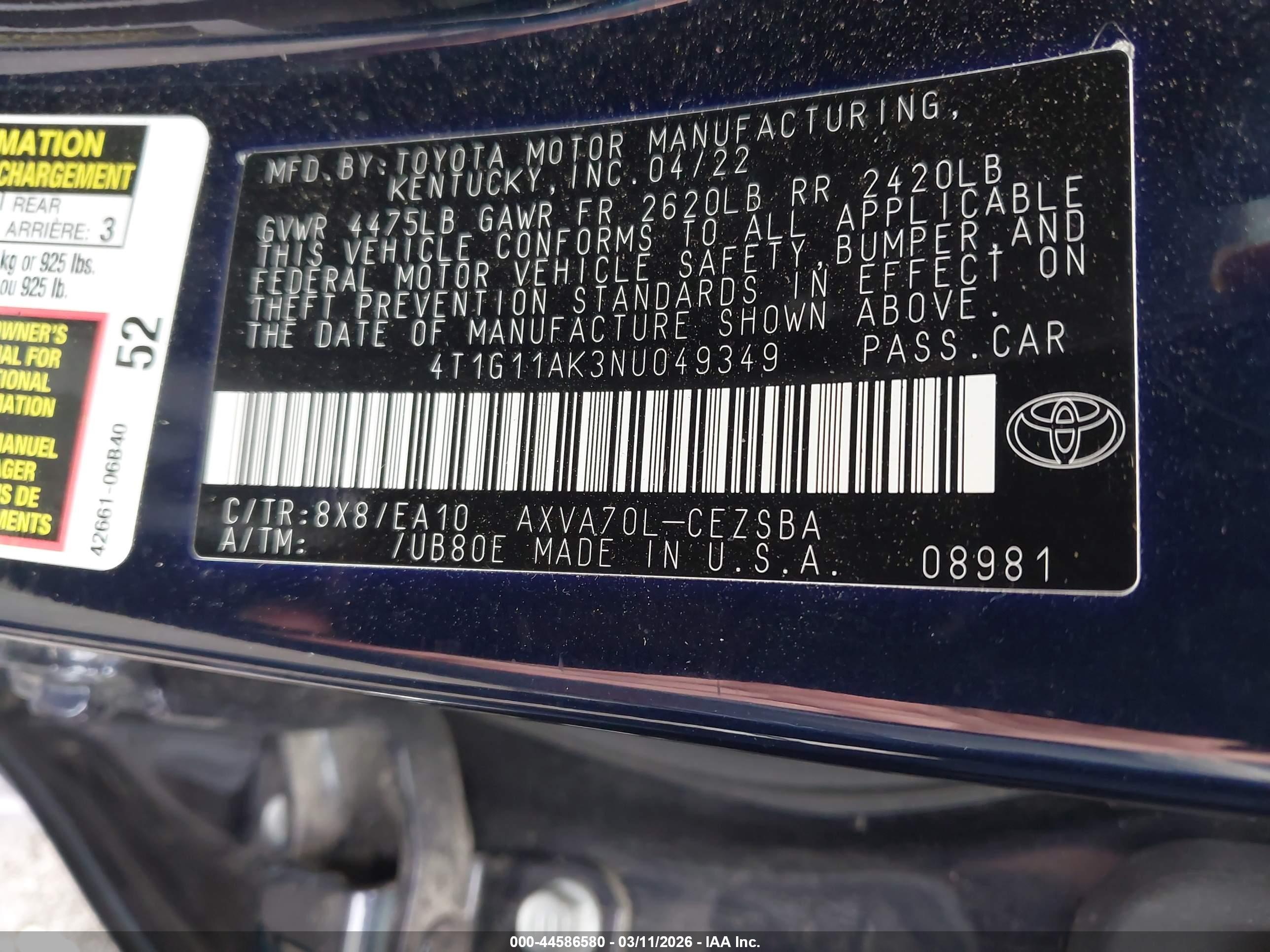 TOYOTA CAMRY image 9