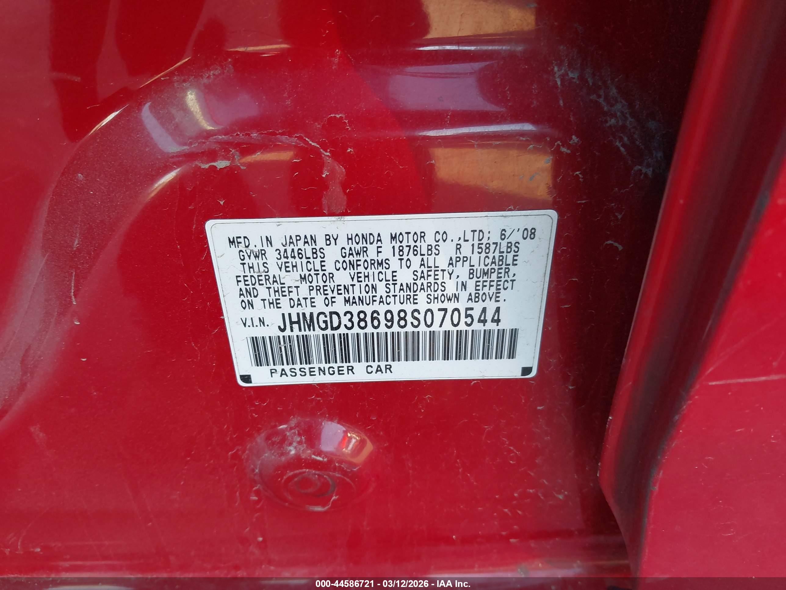 HONDA FIT image 9