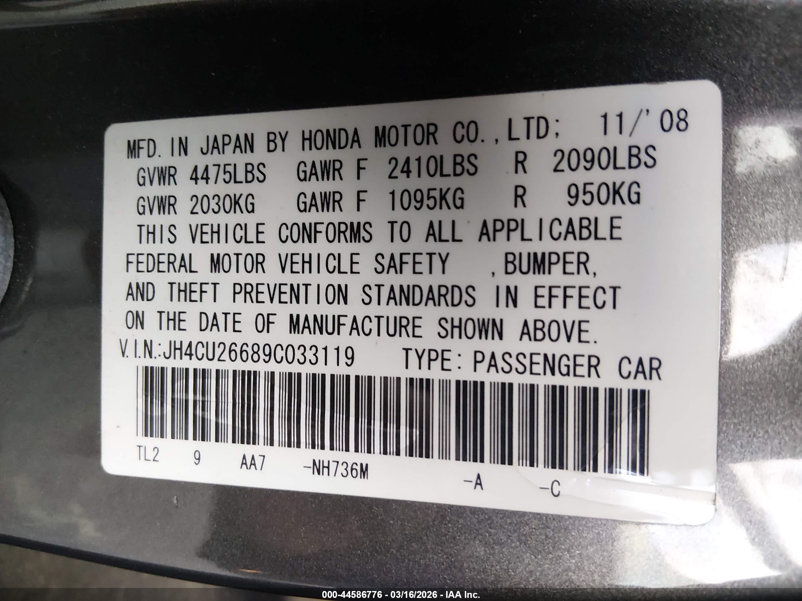 ACURA TSX image 9