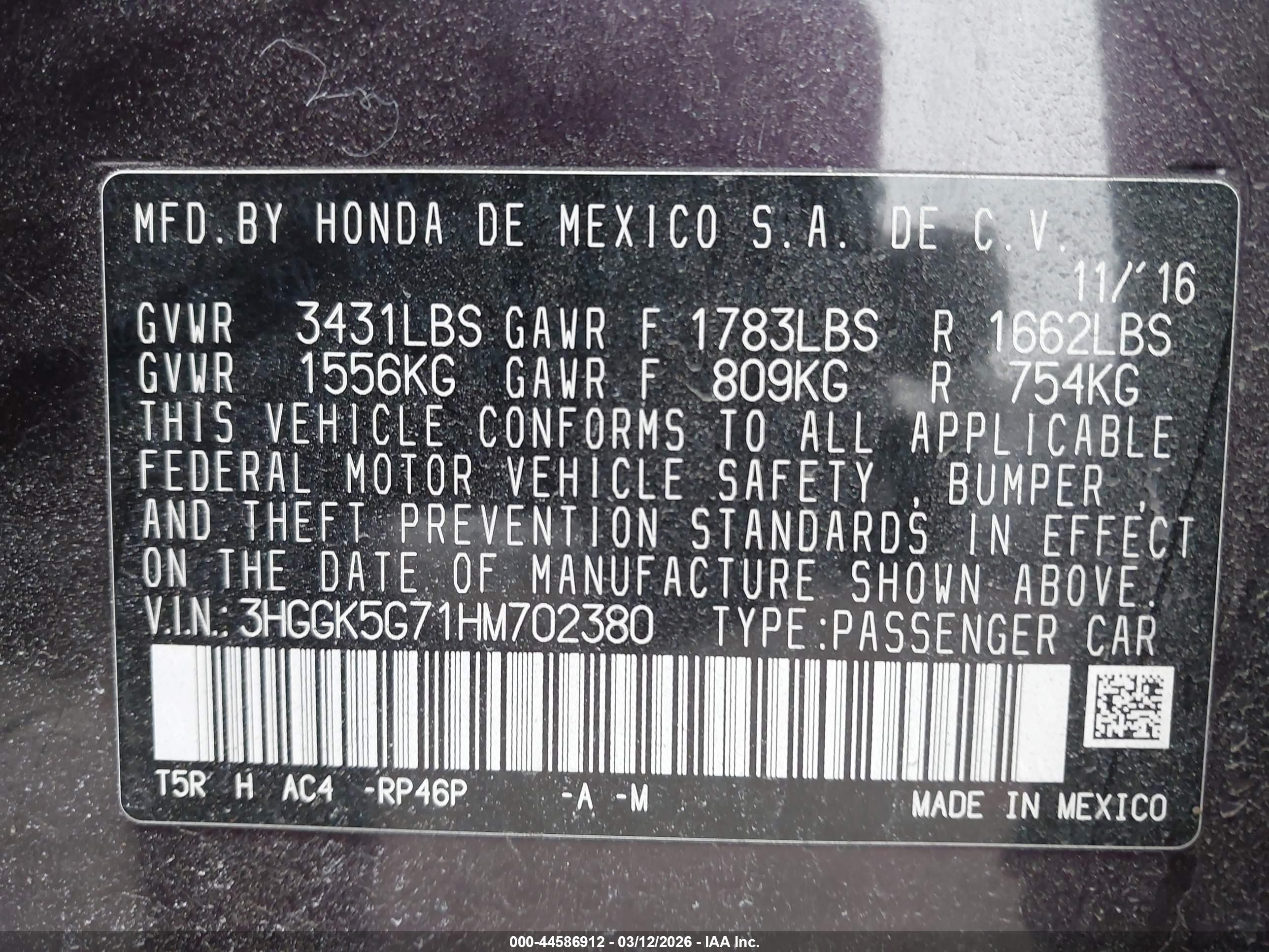 HONDA FIT image 9