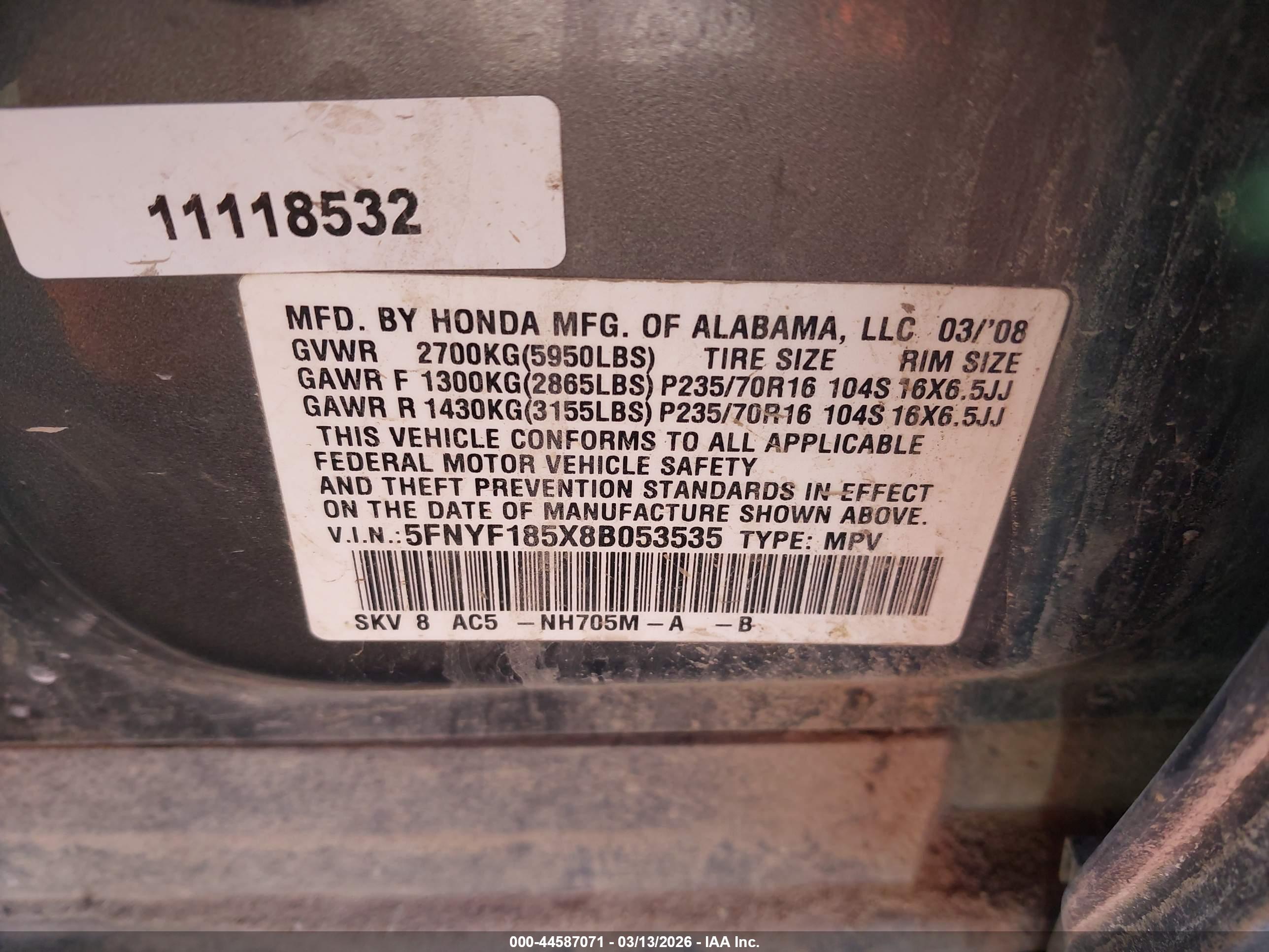 HONDA PILOT image 9