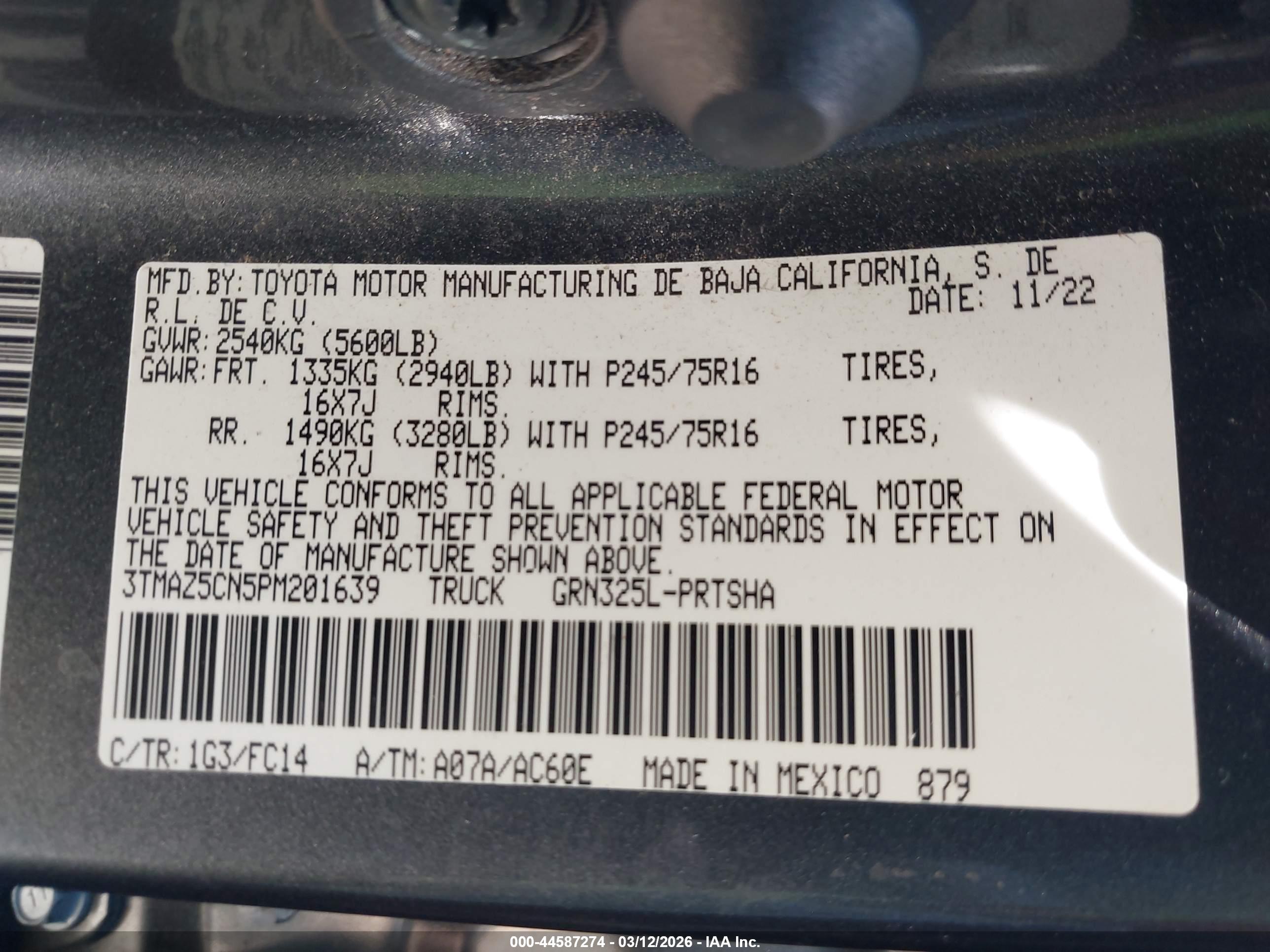 TOYOTA TACOMA image 9