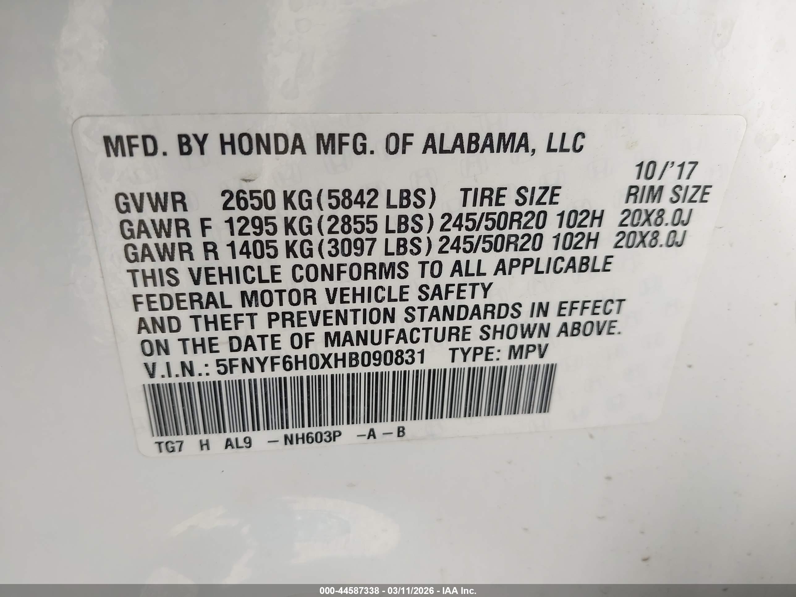 HONDA PILOT image 9
