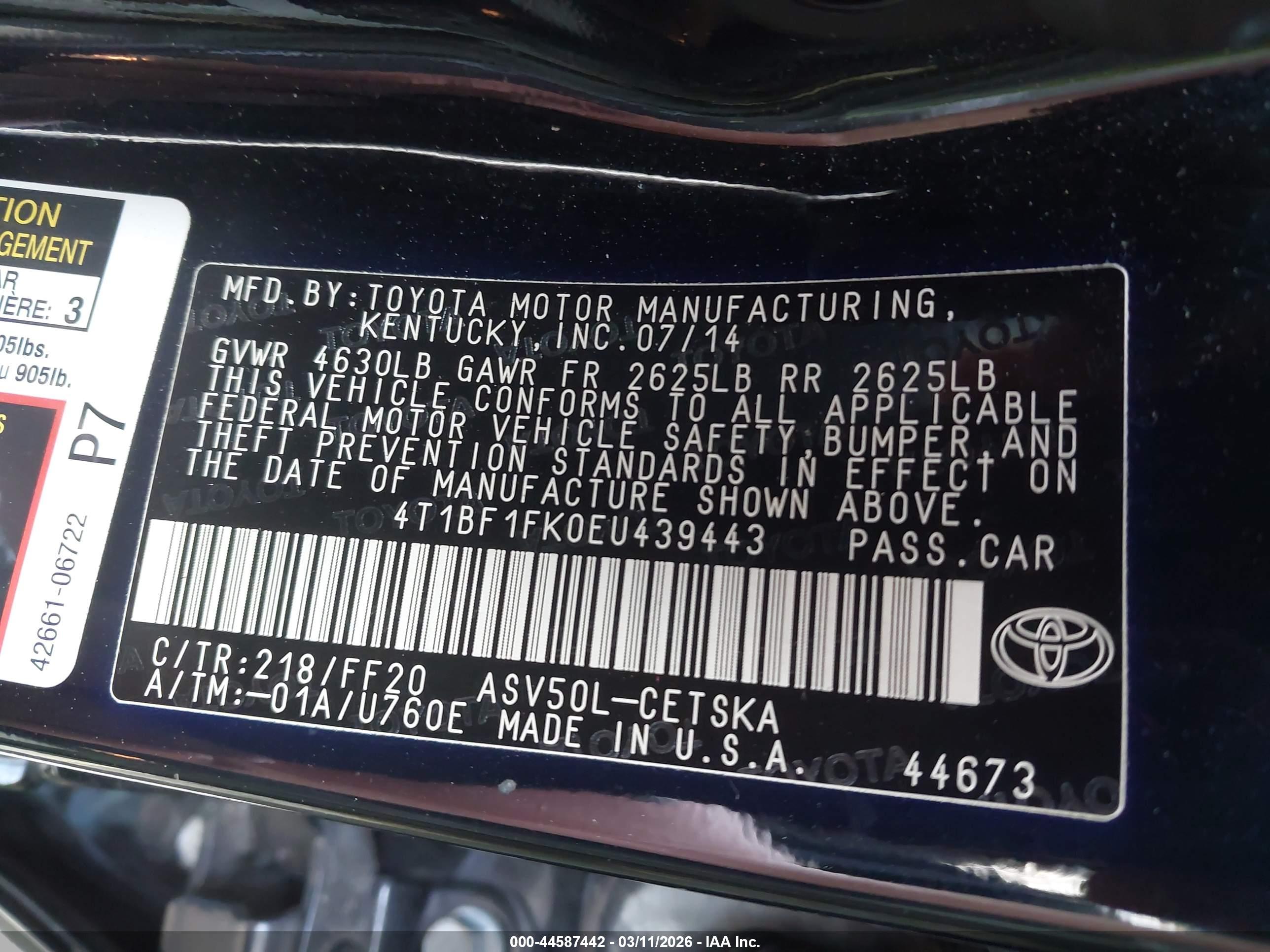 TOYOTA CAMRY image 9