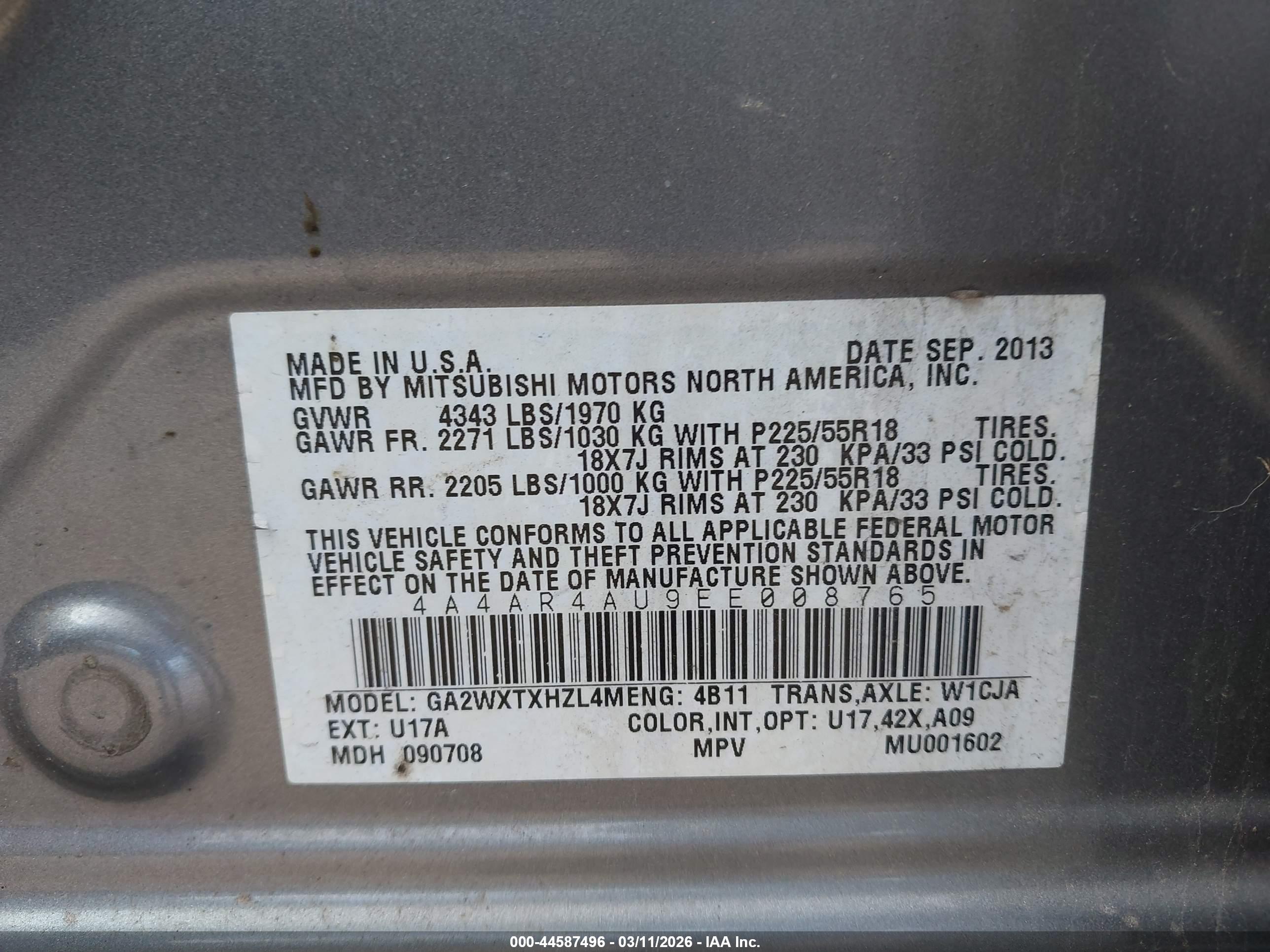 MITSUBISHI OUTLANDER image 9