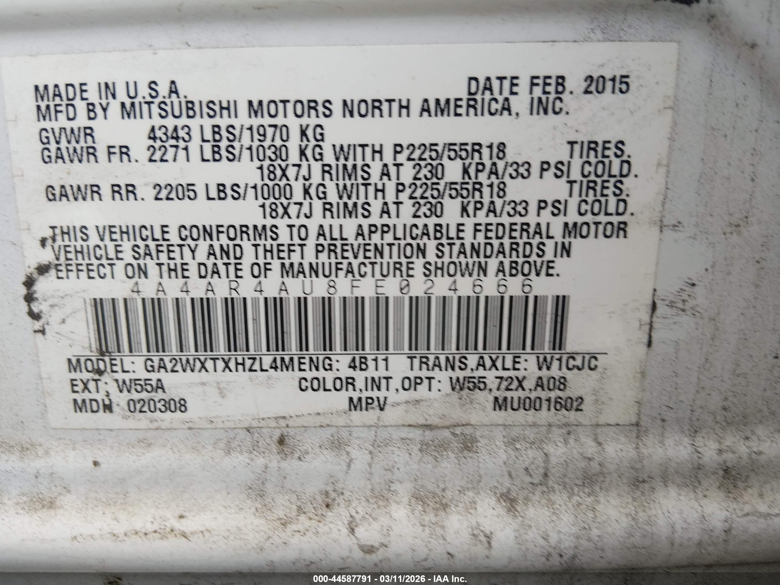 MITSUBISHI OUTLANDER image 9