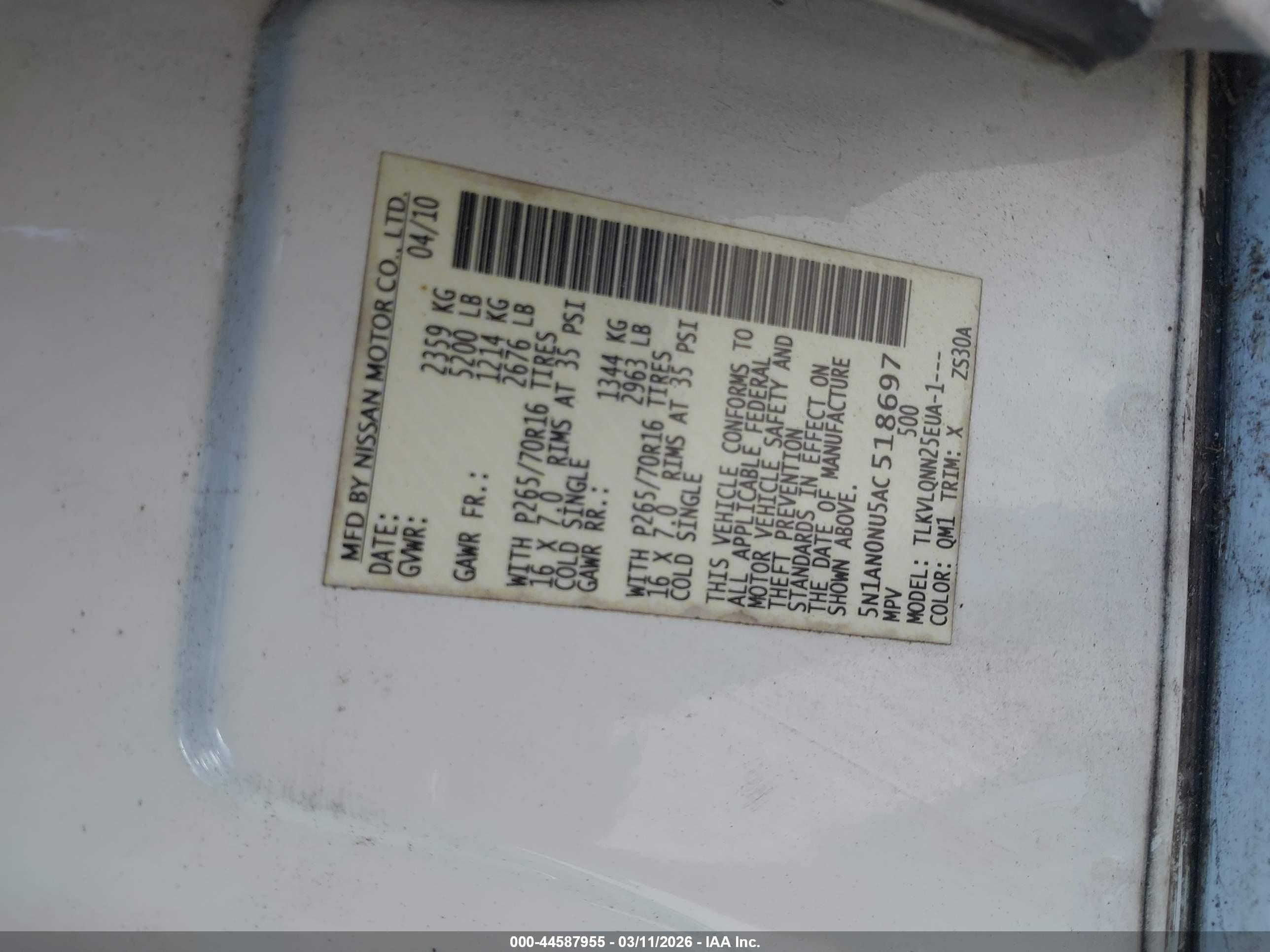 NISSAN XTERRA image 9