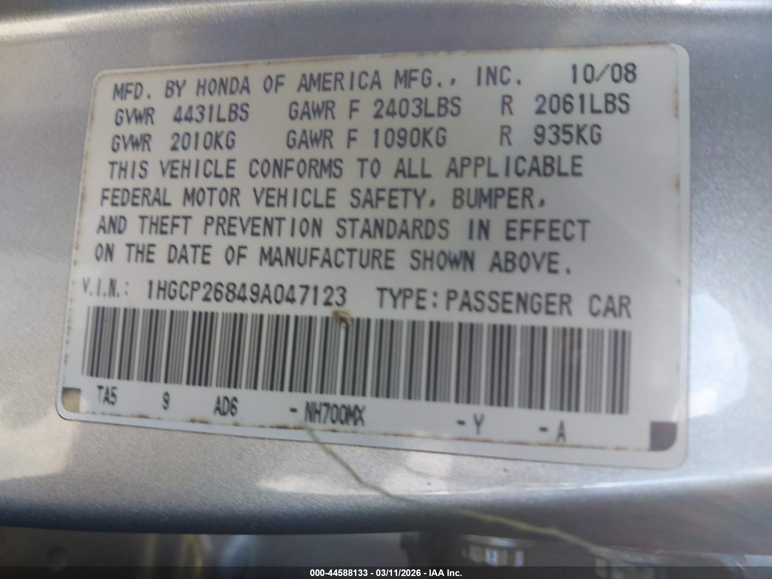 HONDA ACCORD image 9