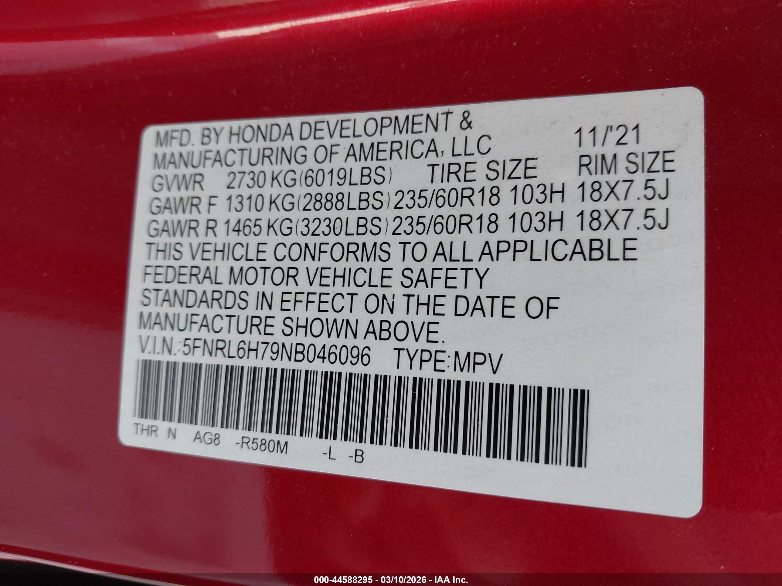 HONDA ODYSSEY image 9
