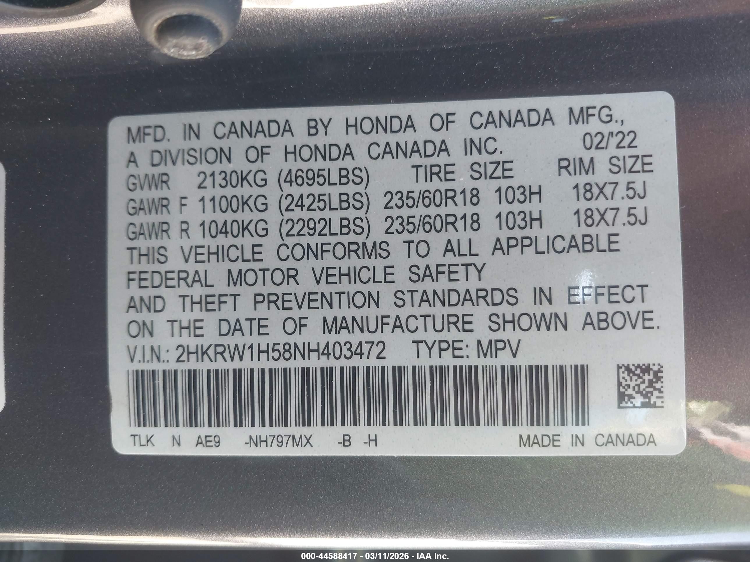 HONDA CR-V image 9