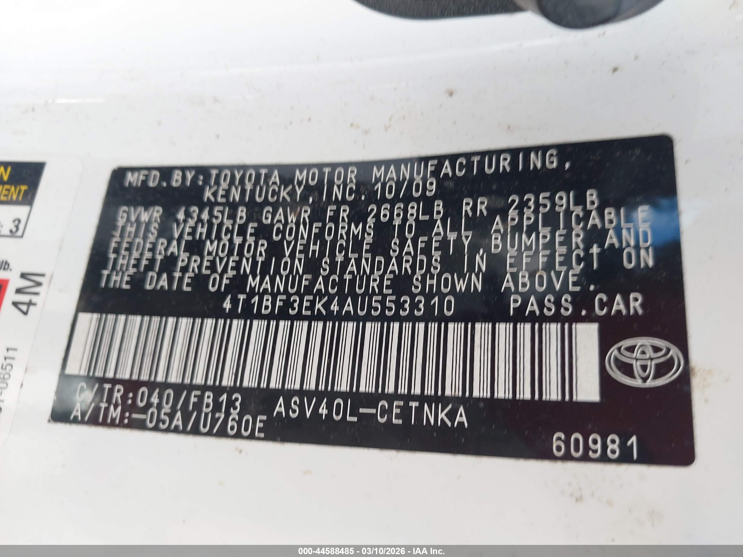 TOYOTA CAMRY image 9