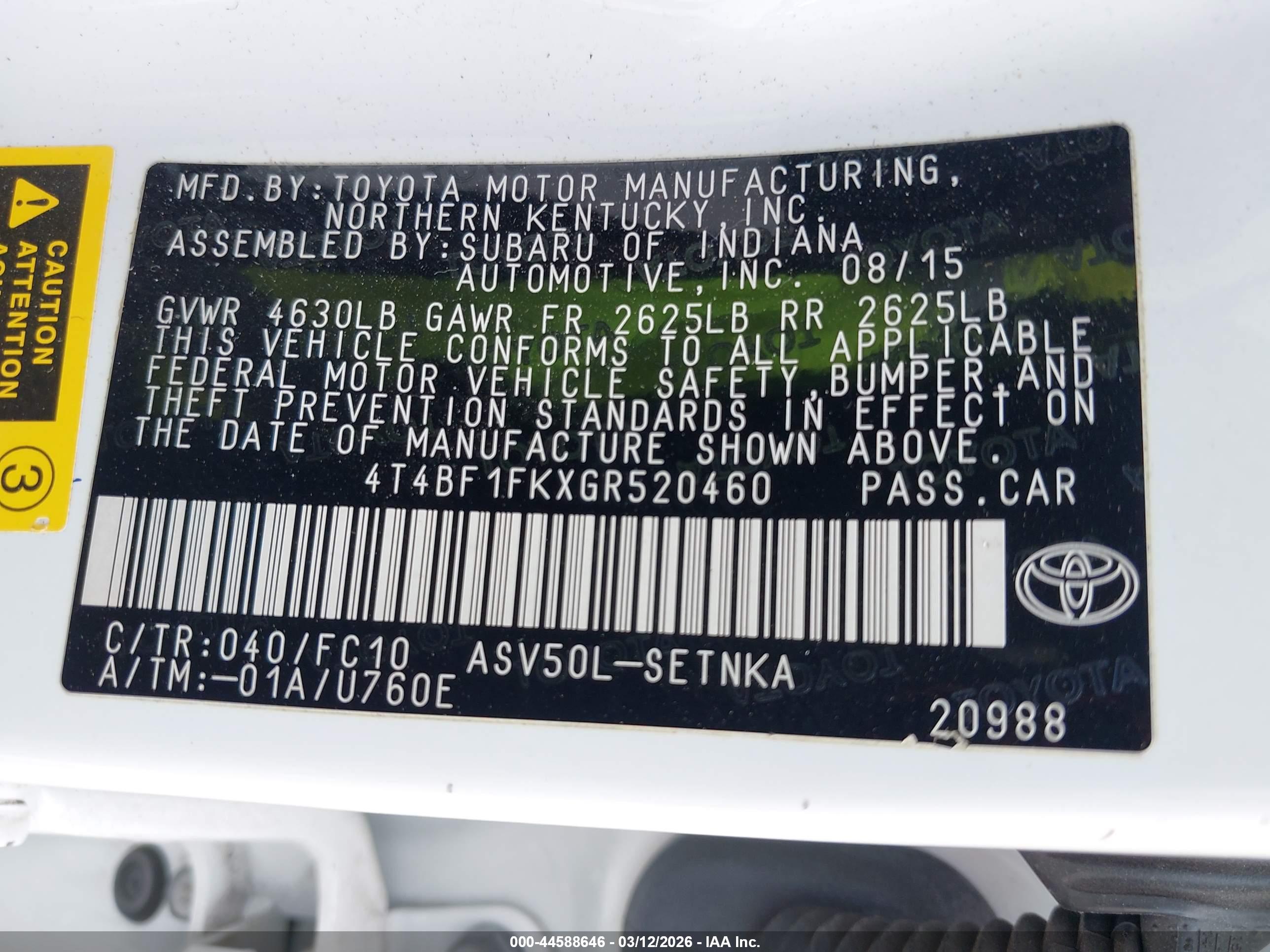 TOYOTA CAMRY image 9