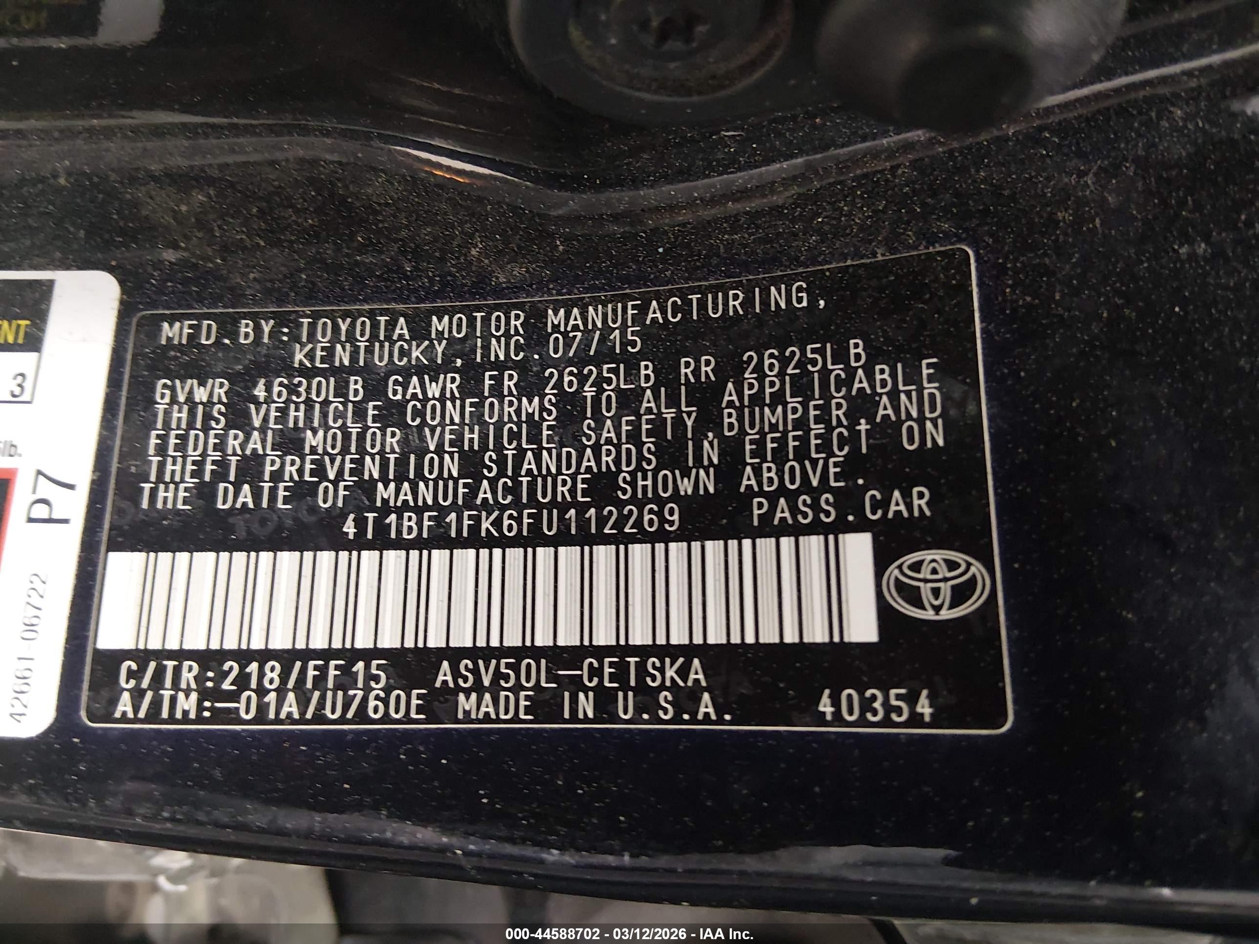 TOYOTA CAMRY image 9