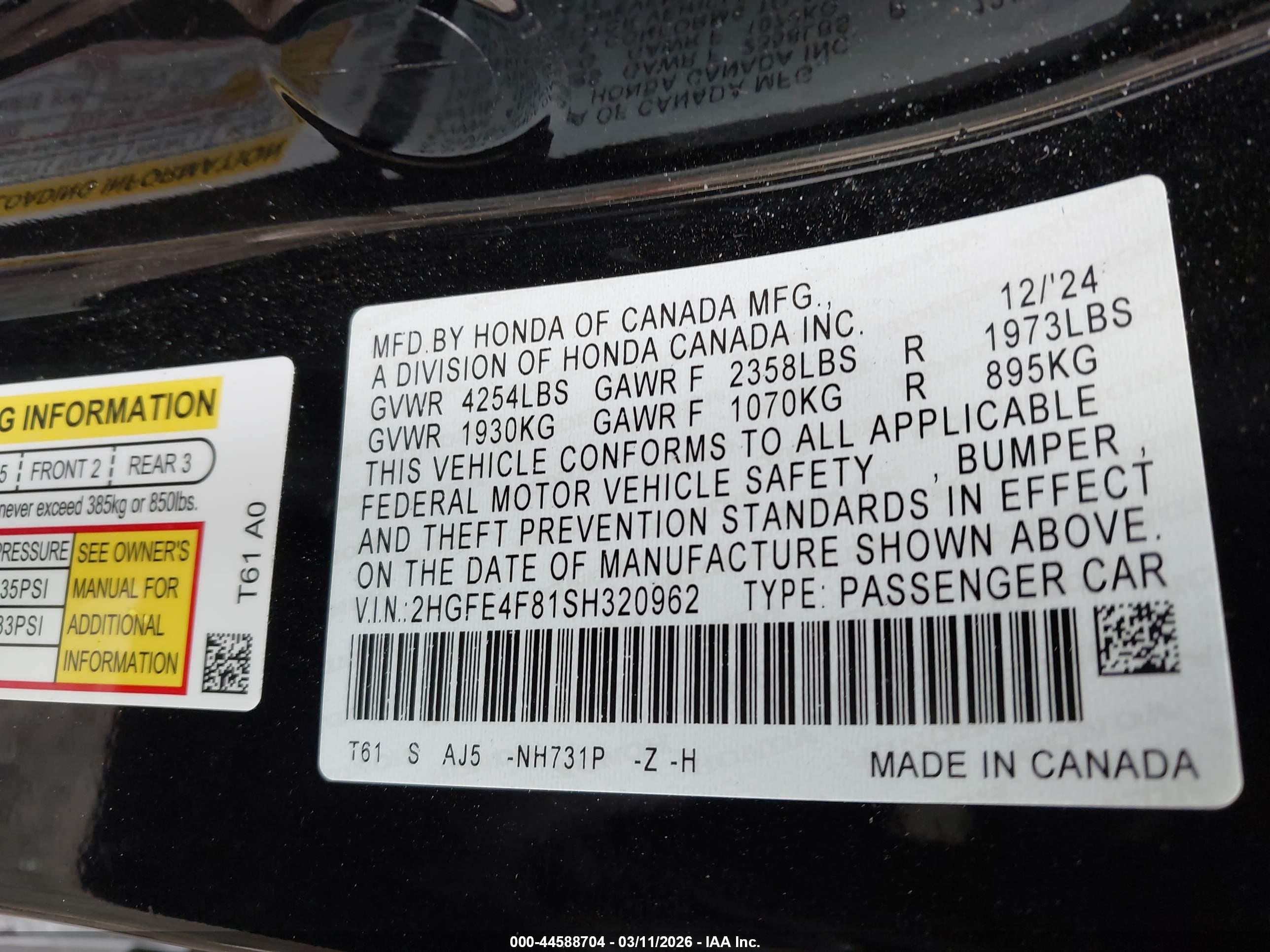 HONDA CIVIC image 9