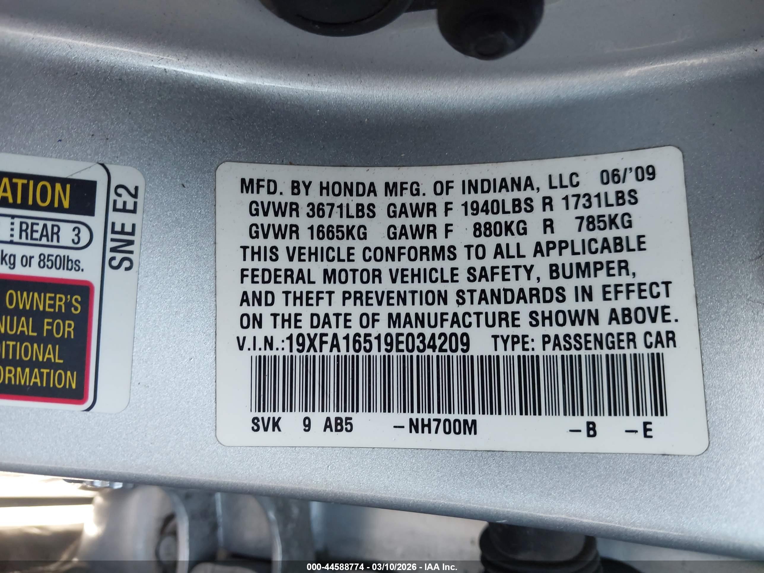 HONDA CIVIC image 9