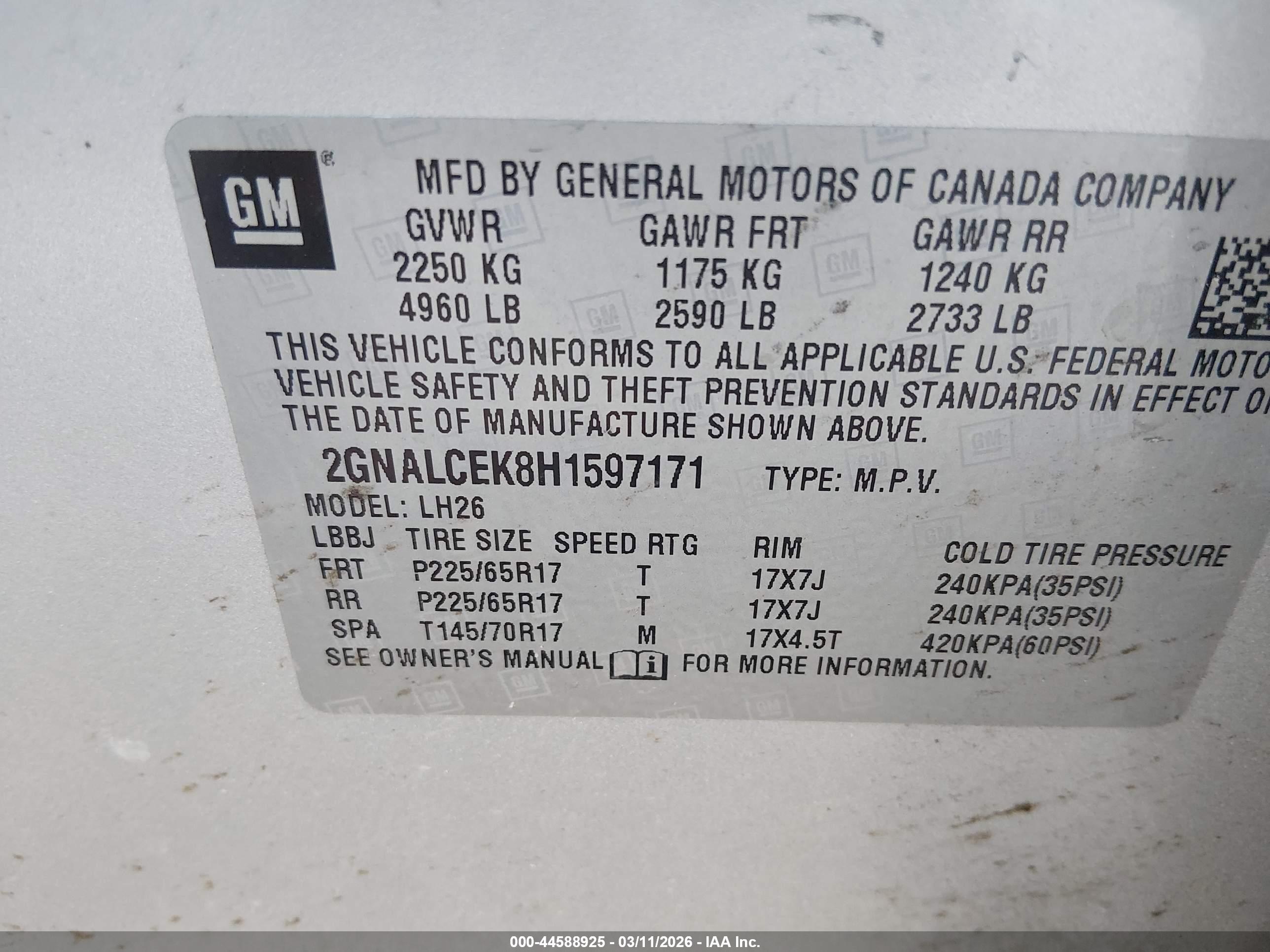 CHEVROLET EQUINOX image 9