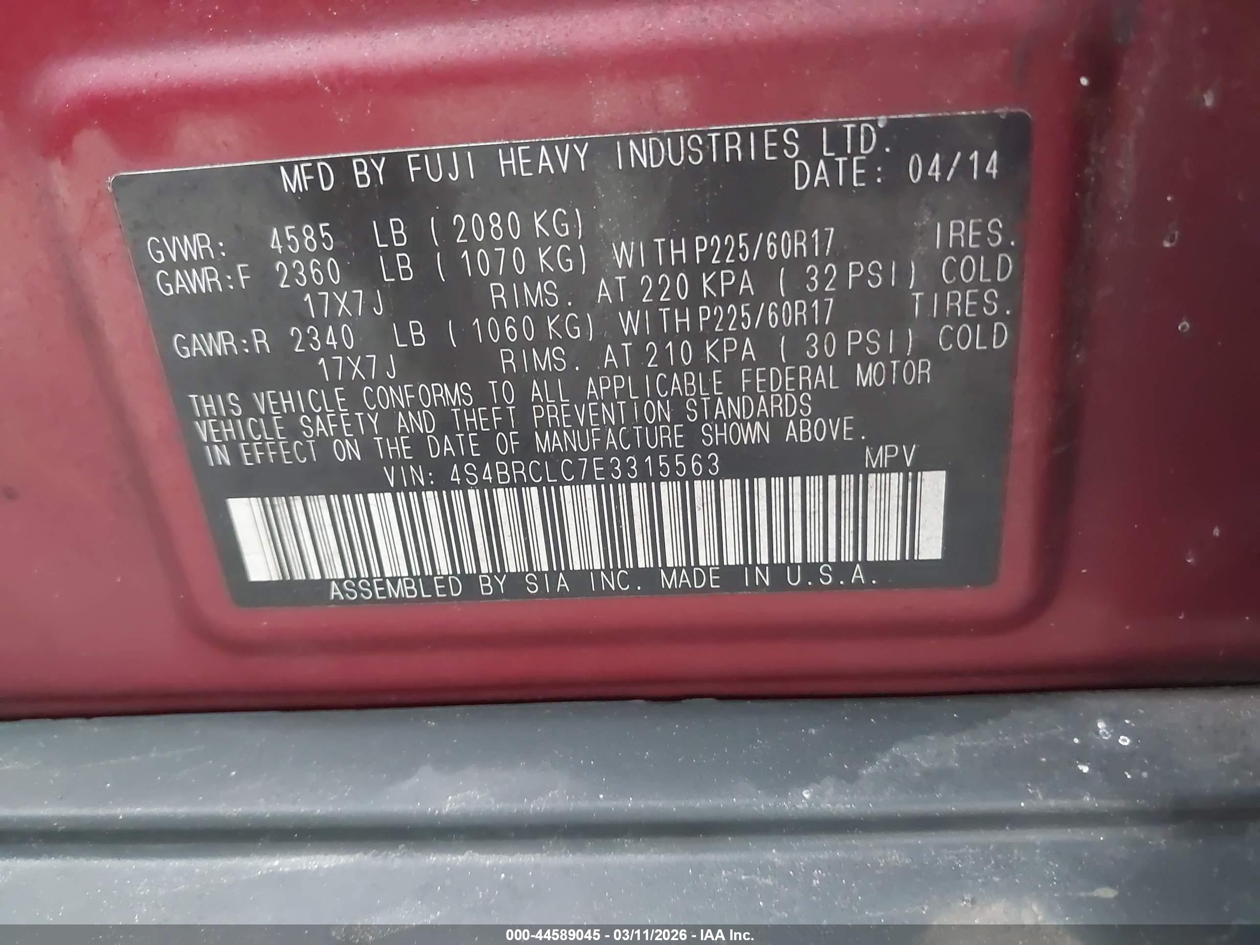 SUBARU OUTBACK image 9