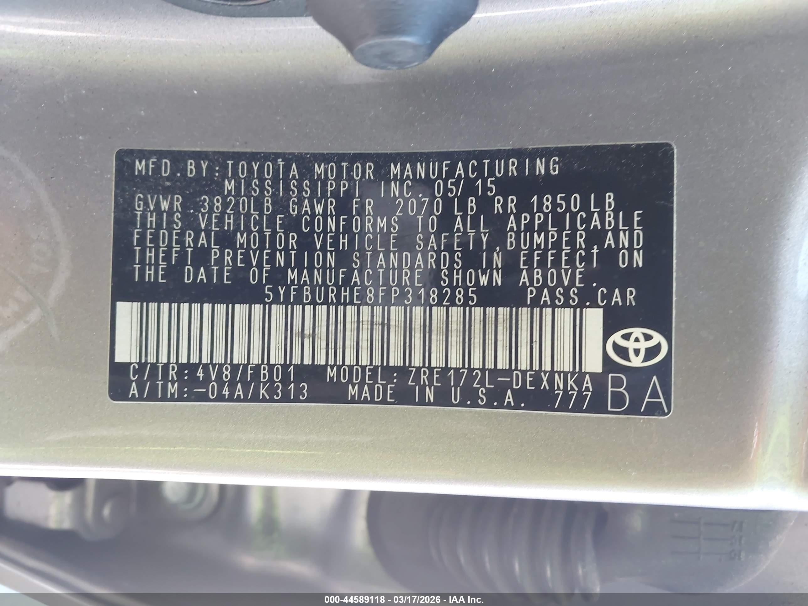 TOYOTA COROLLA image 9