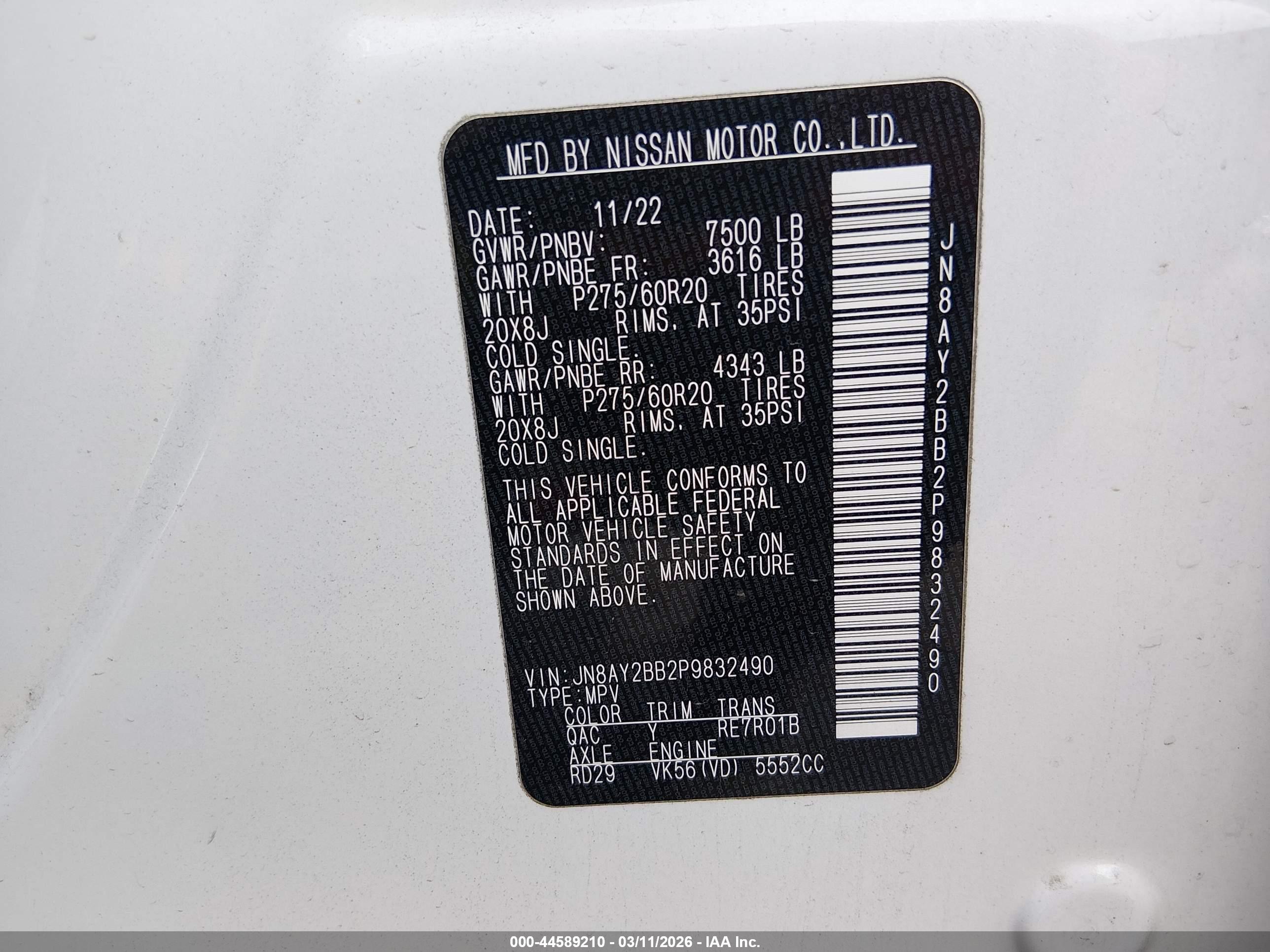 NISSAN ARMADA image 9
