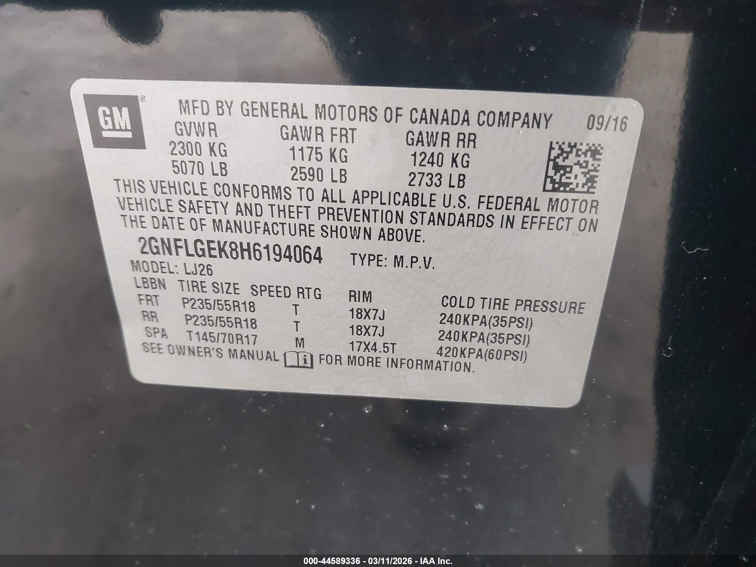 CHEVROLET EQUINOX image 9