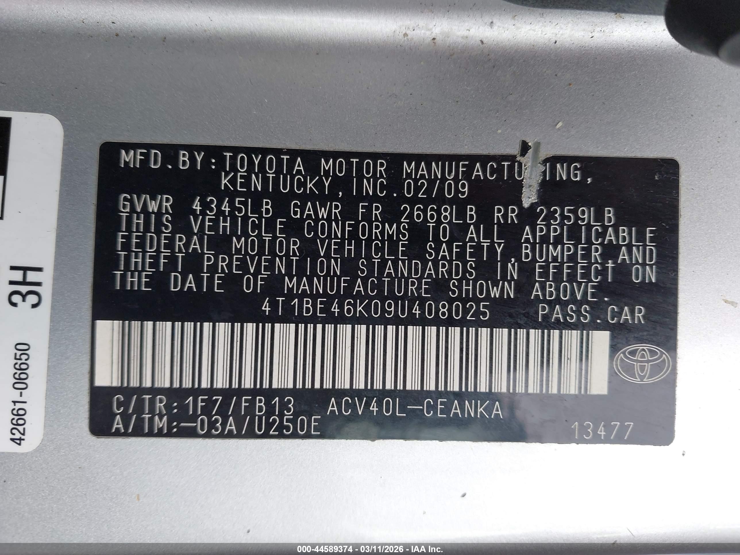 TOYOTA CAMRY image 9