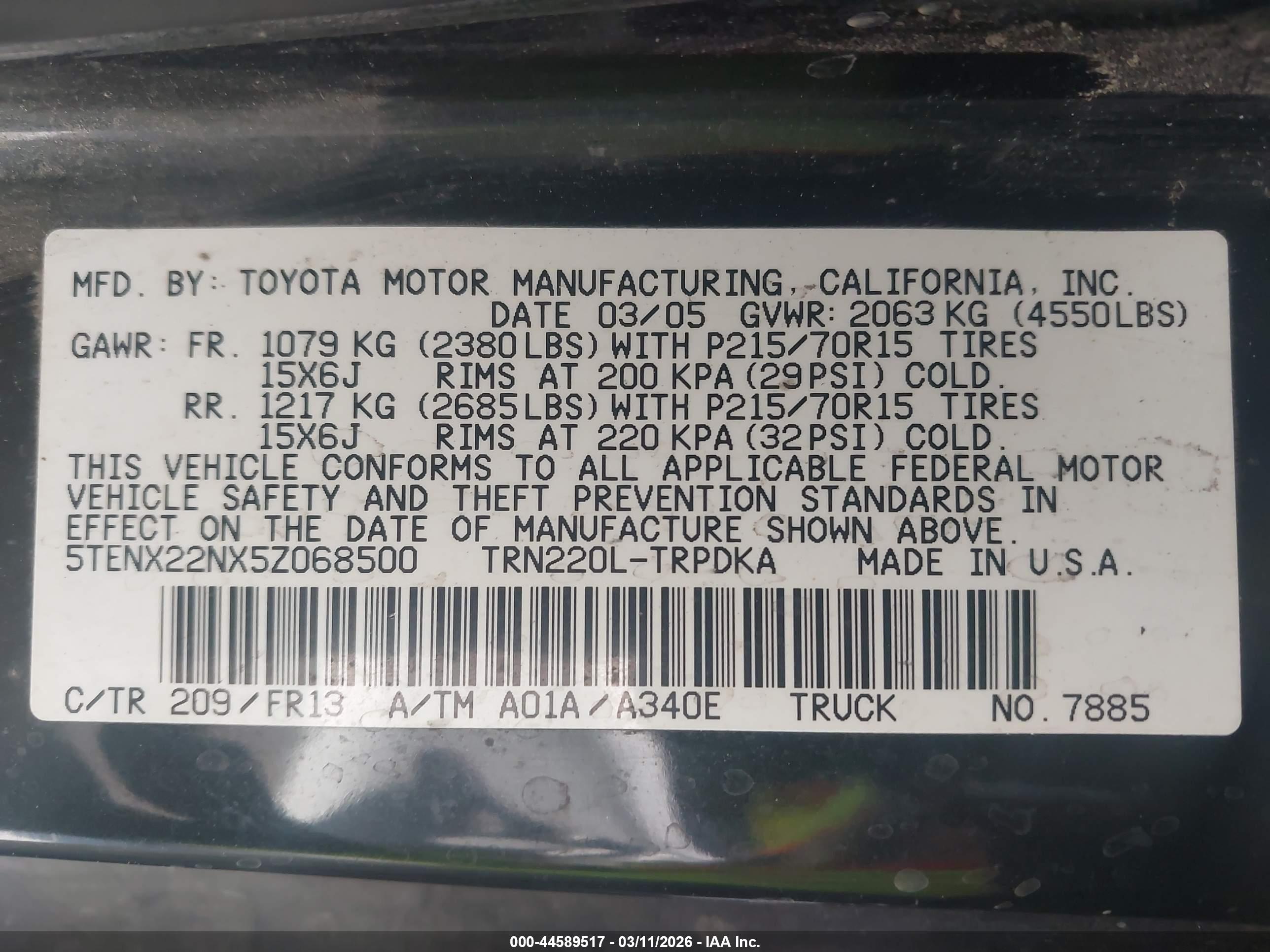 TOYOTA TACOMA image 9