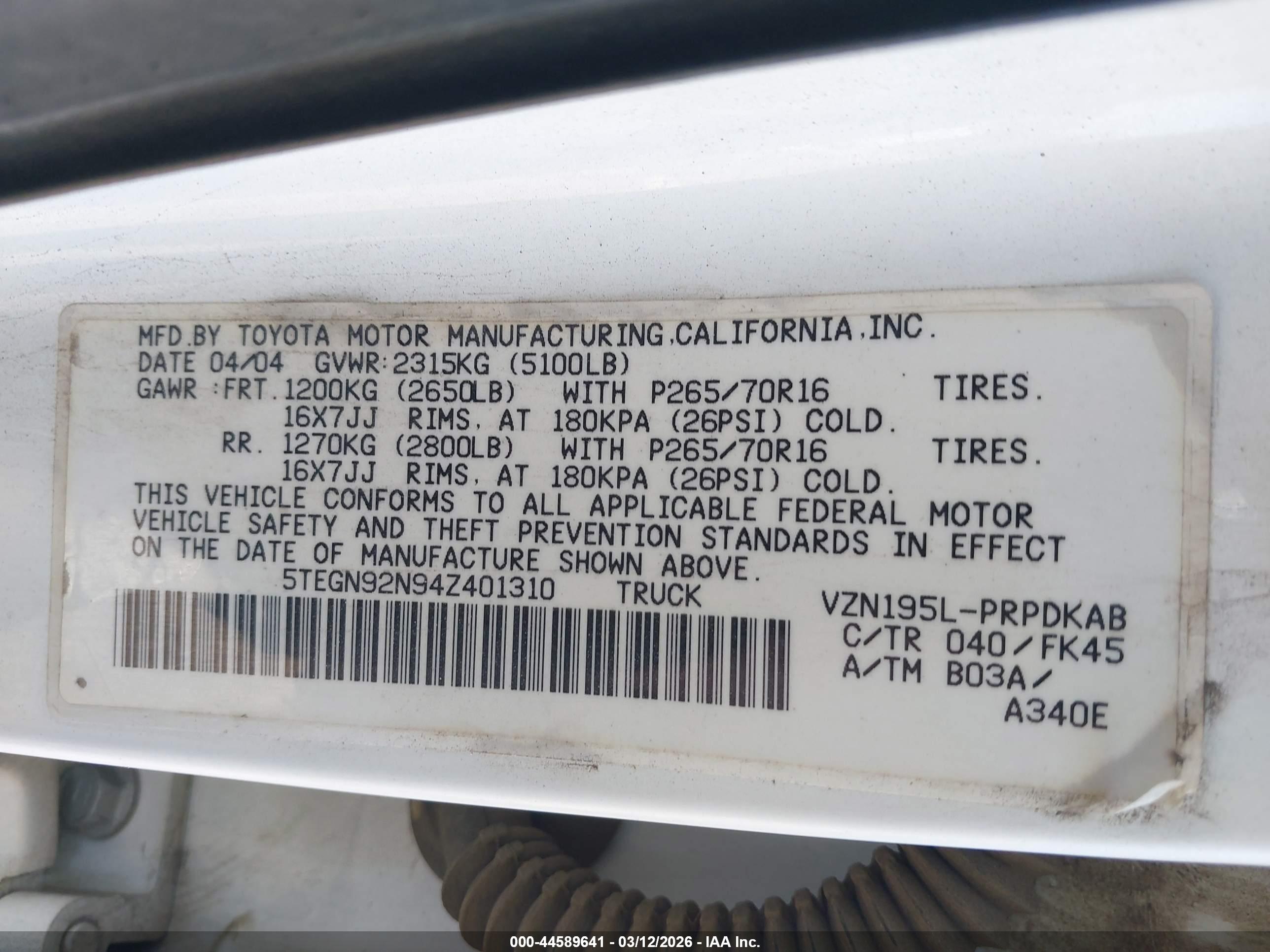TOYOTA TACOMA image 9