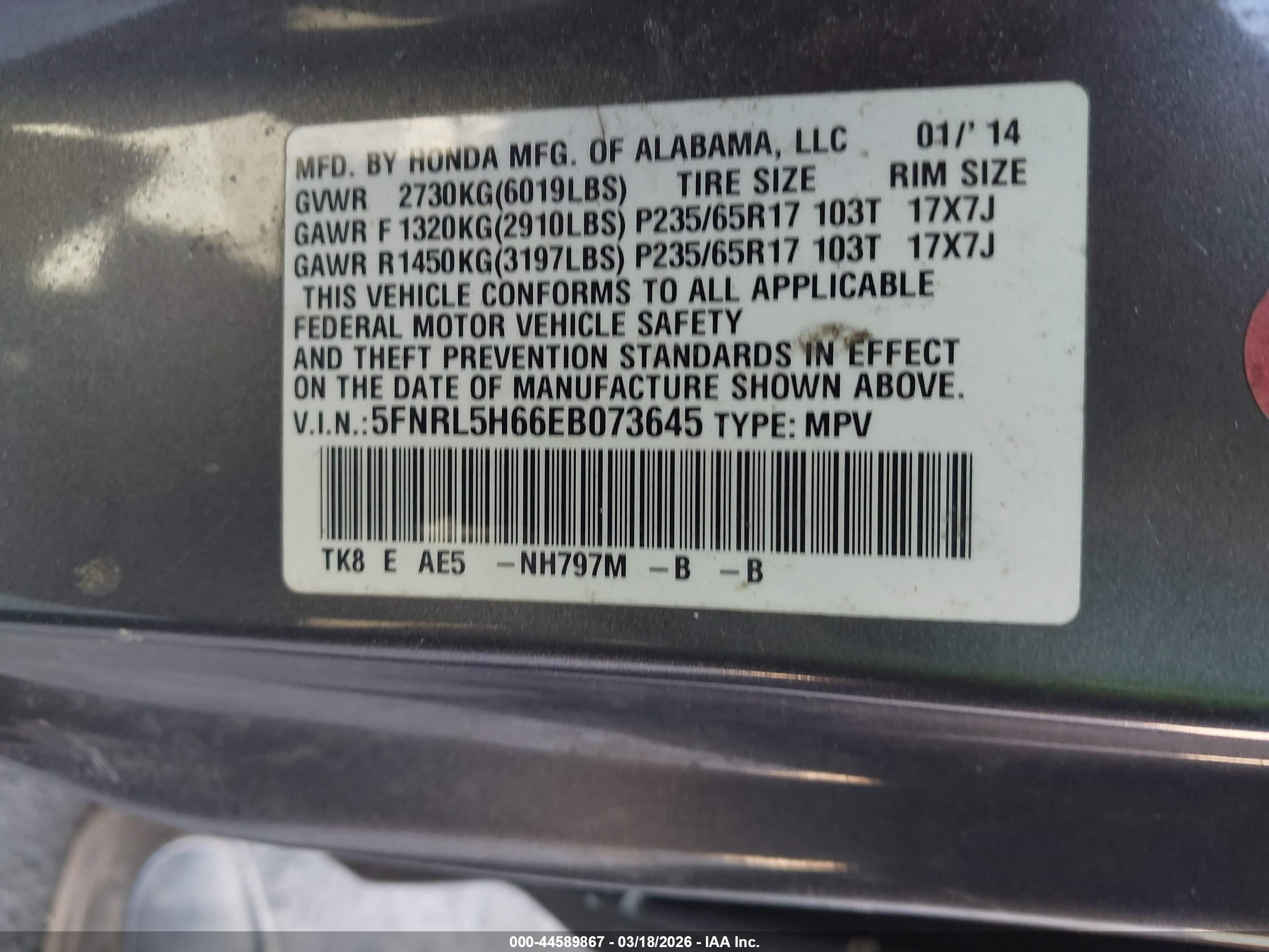 HONDA ODYSSEY image 9