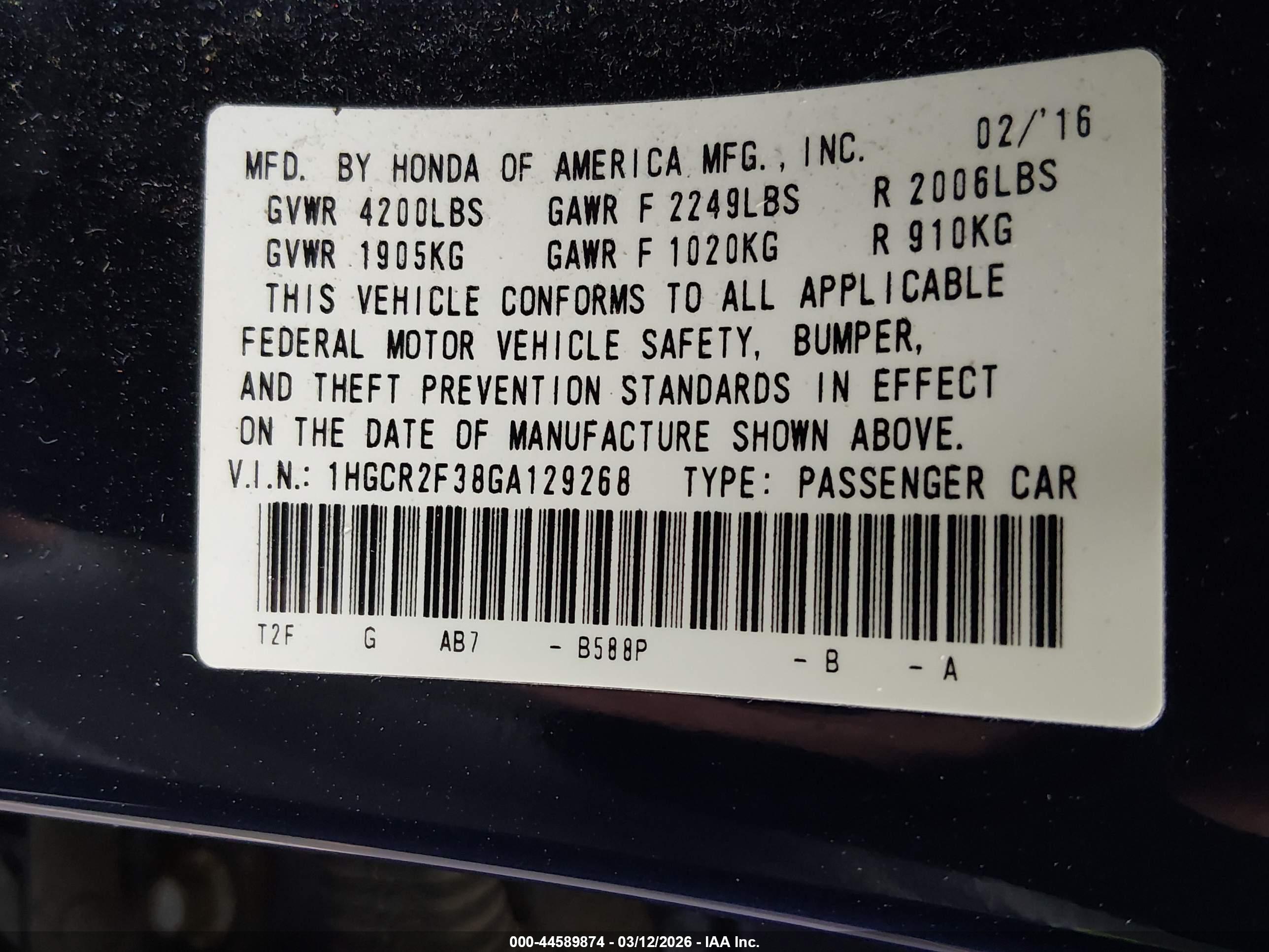 HONDA ACCORD image 9